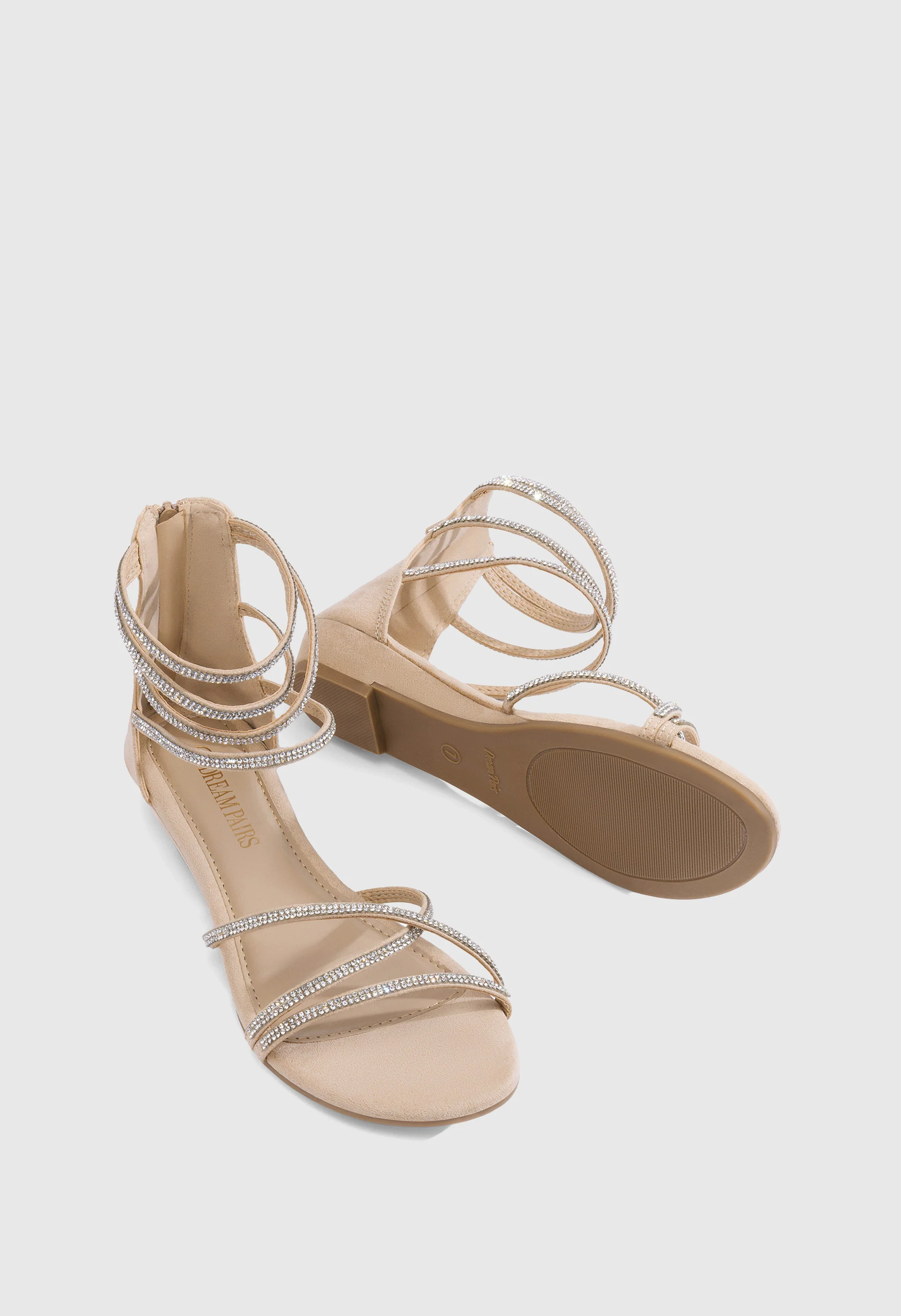 Women's Rhinestone Gladiator Flat Sandals - Image 4