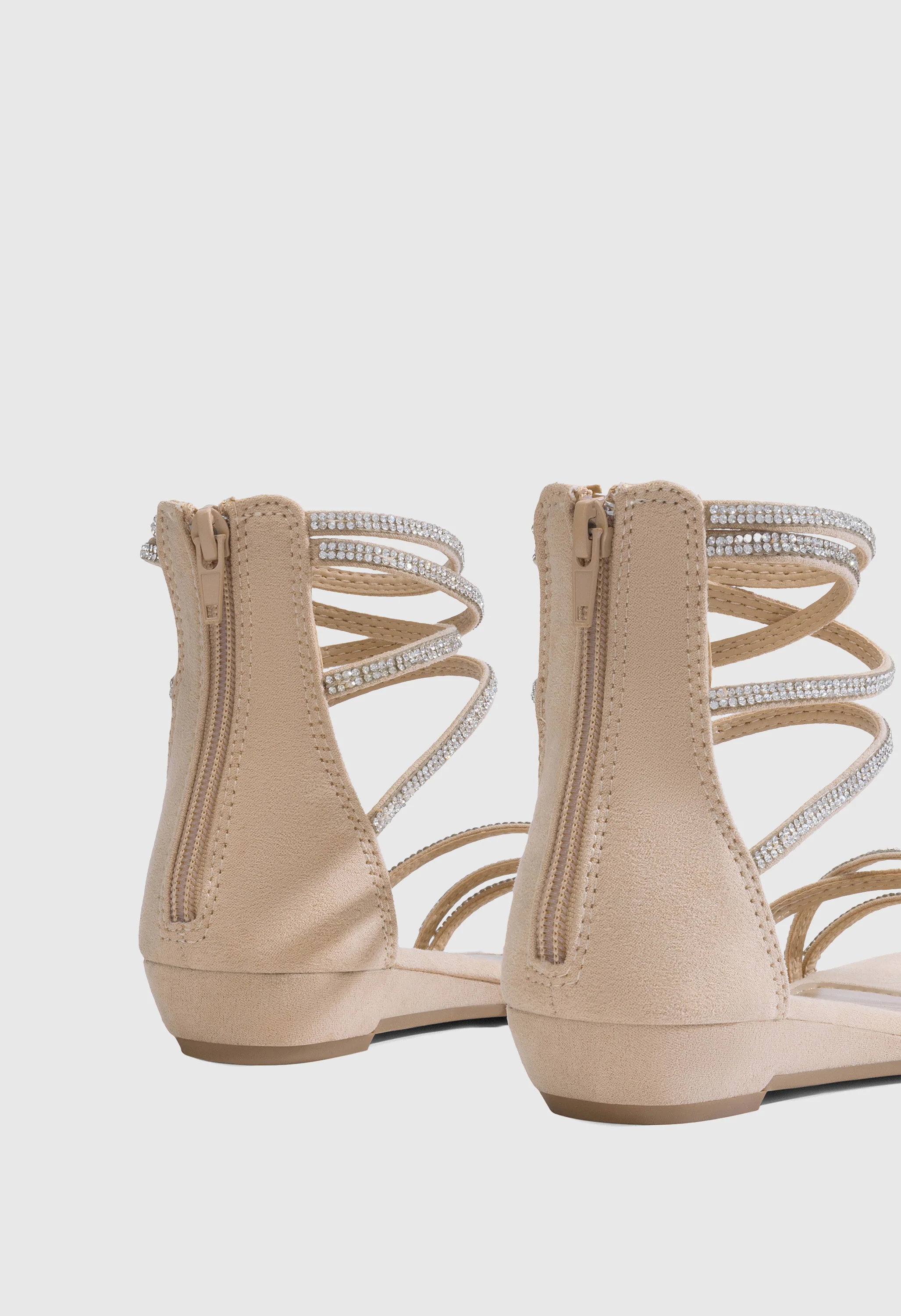 Women's Rhinestone Gladiator Flat Sandals - Image 6