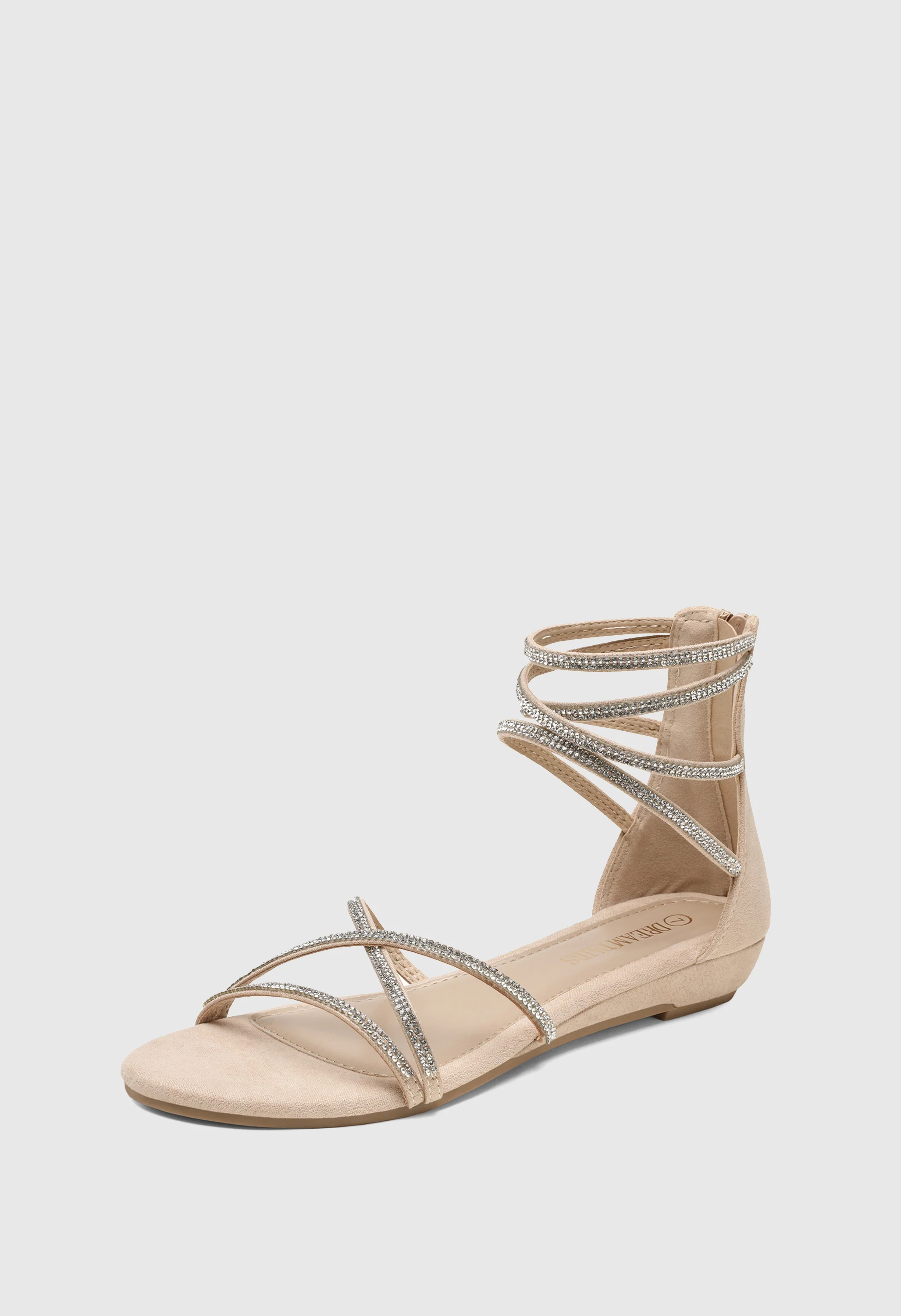 Women's Rhinestone Gladiator Flat Sandals - Image 9