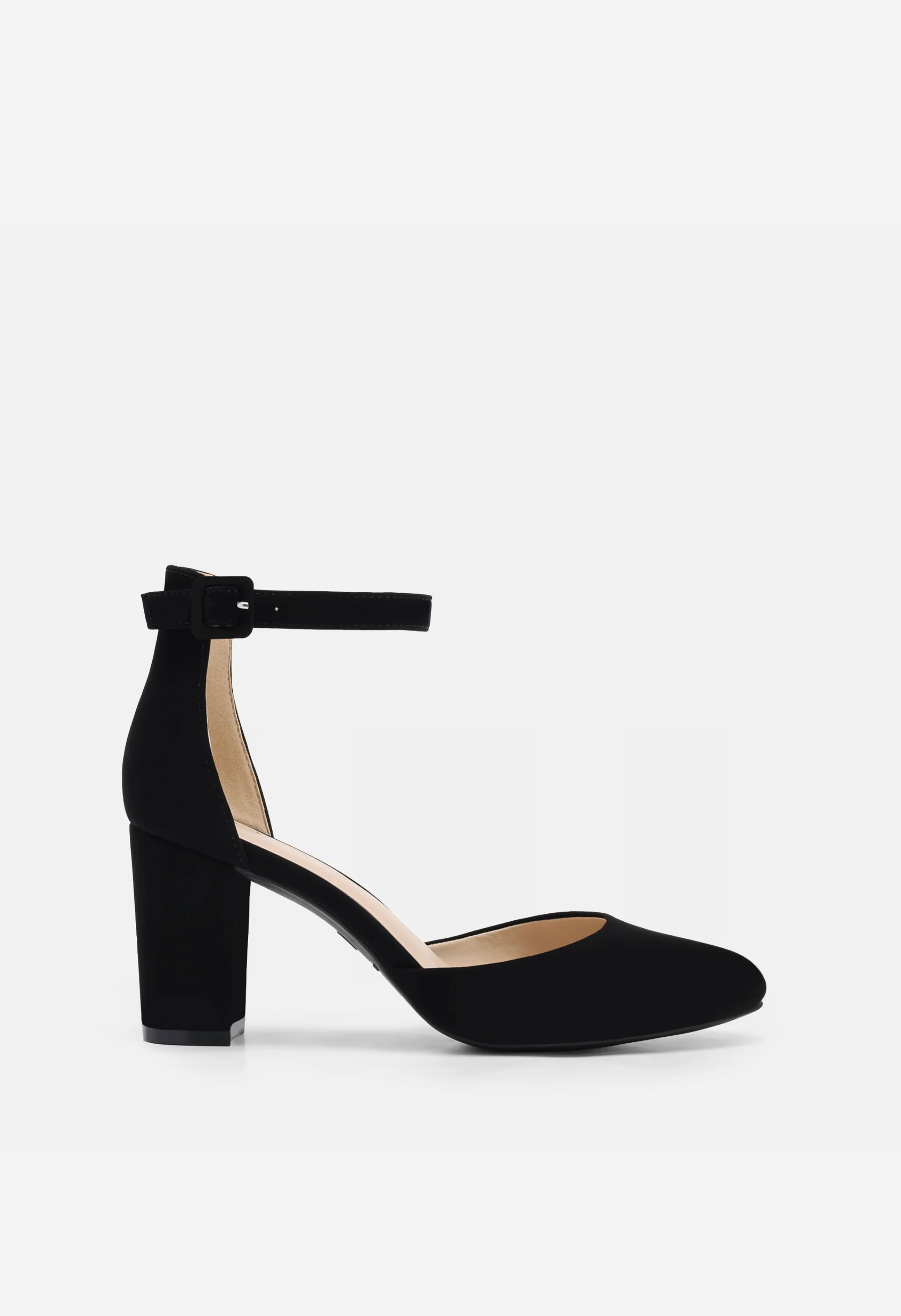 Women's Rounded Toe Platform Block Heel Pumps - Image 2