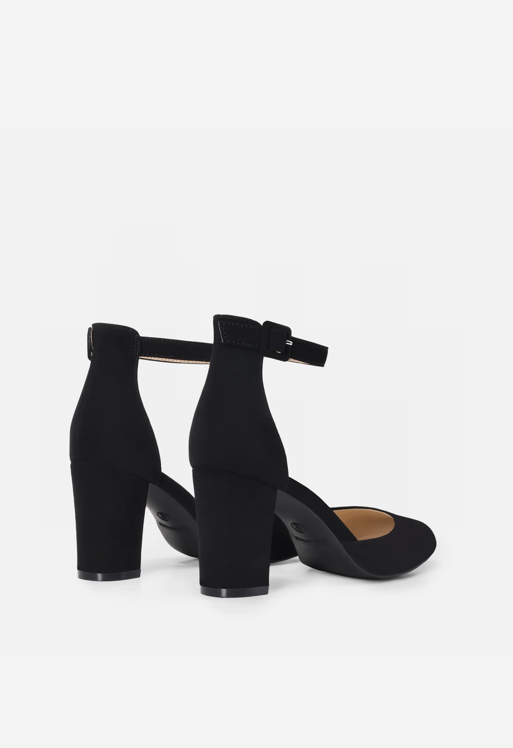 Women's Rounded Toe Platform Block Heel Pumps - Image 4