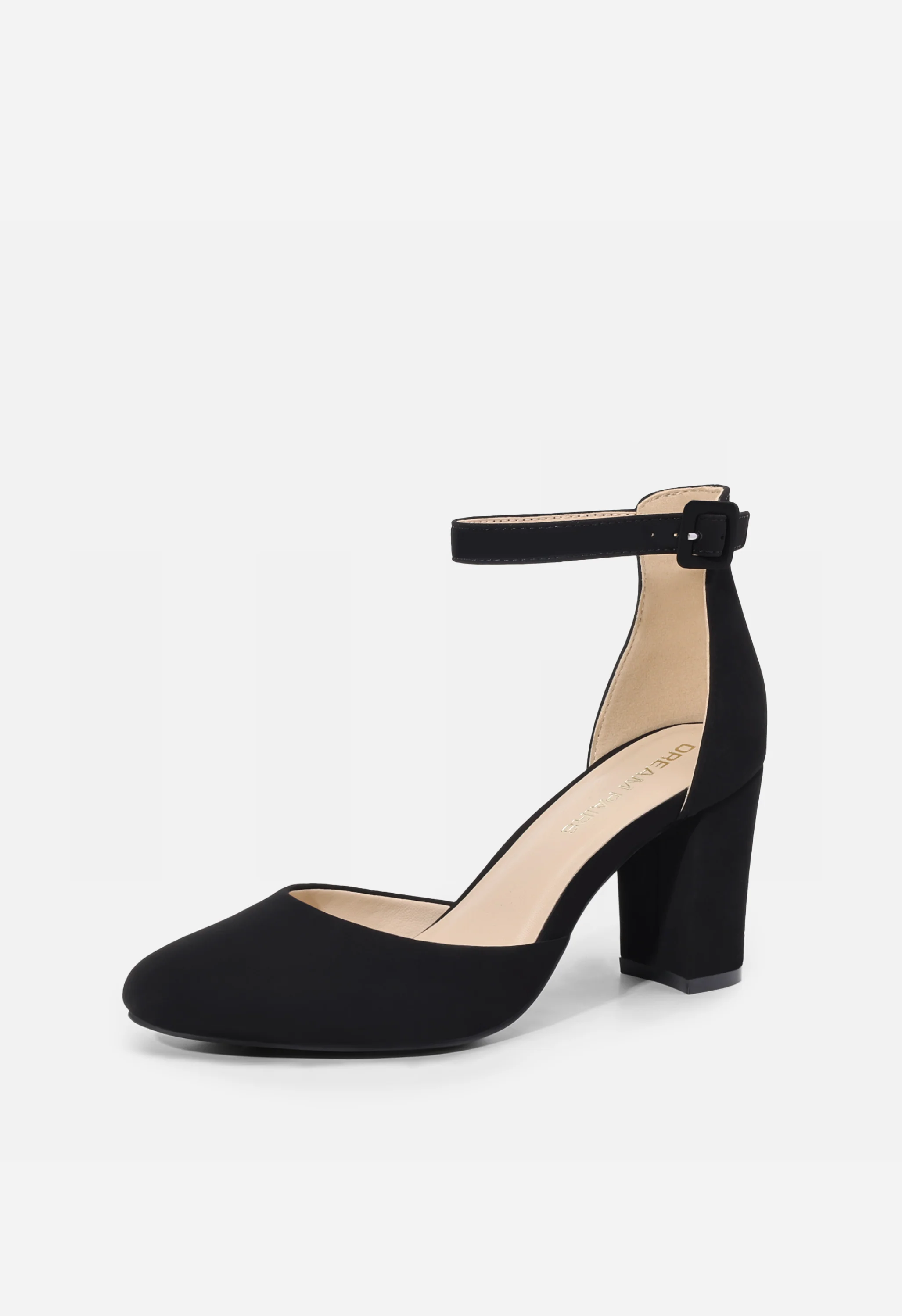 Women's Rounded Toe Platform Block Heel Pumps - Image 8