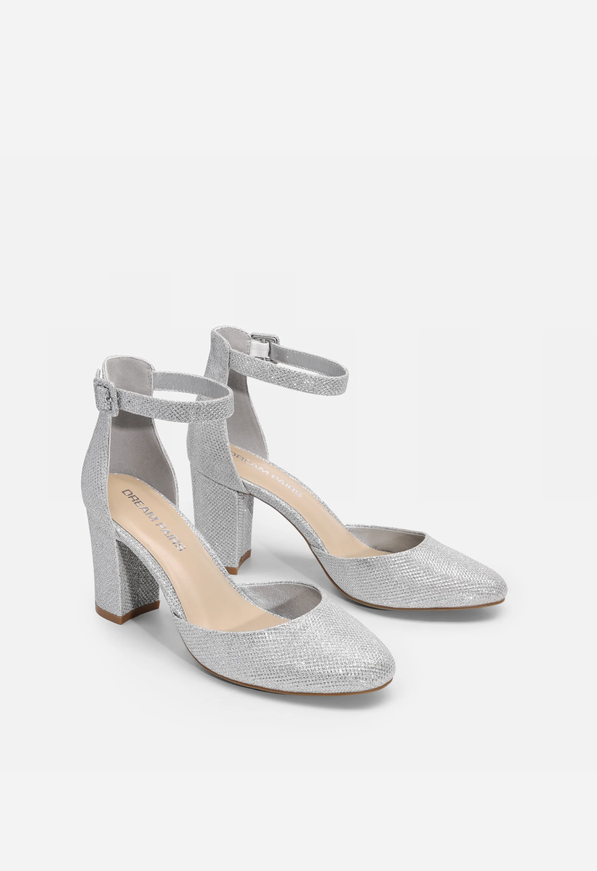 Women's Rounded Toe Platform Block Heel Pumps - Image 2