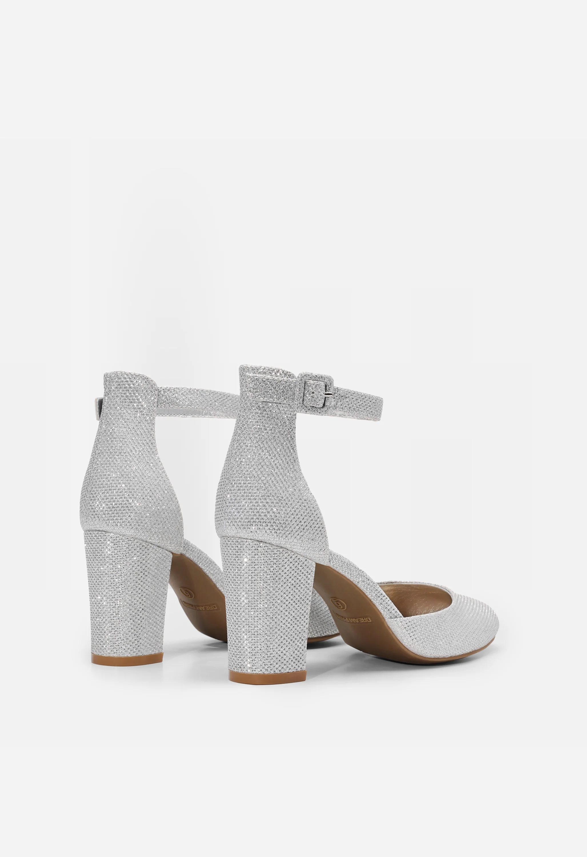 Women's Rounded Toe Platform Block Heel Pumps - Image 3