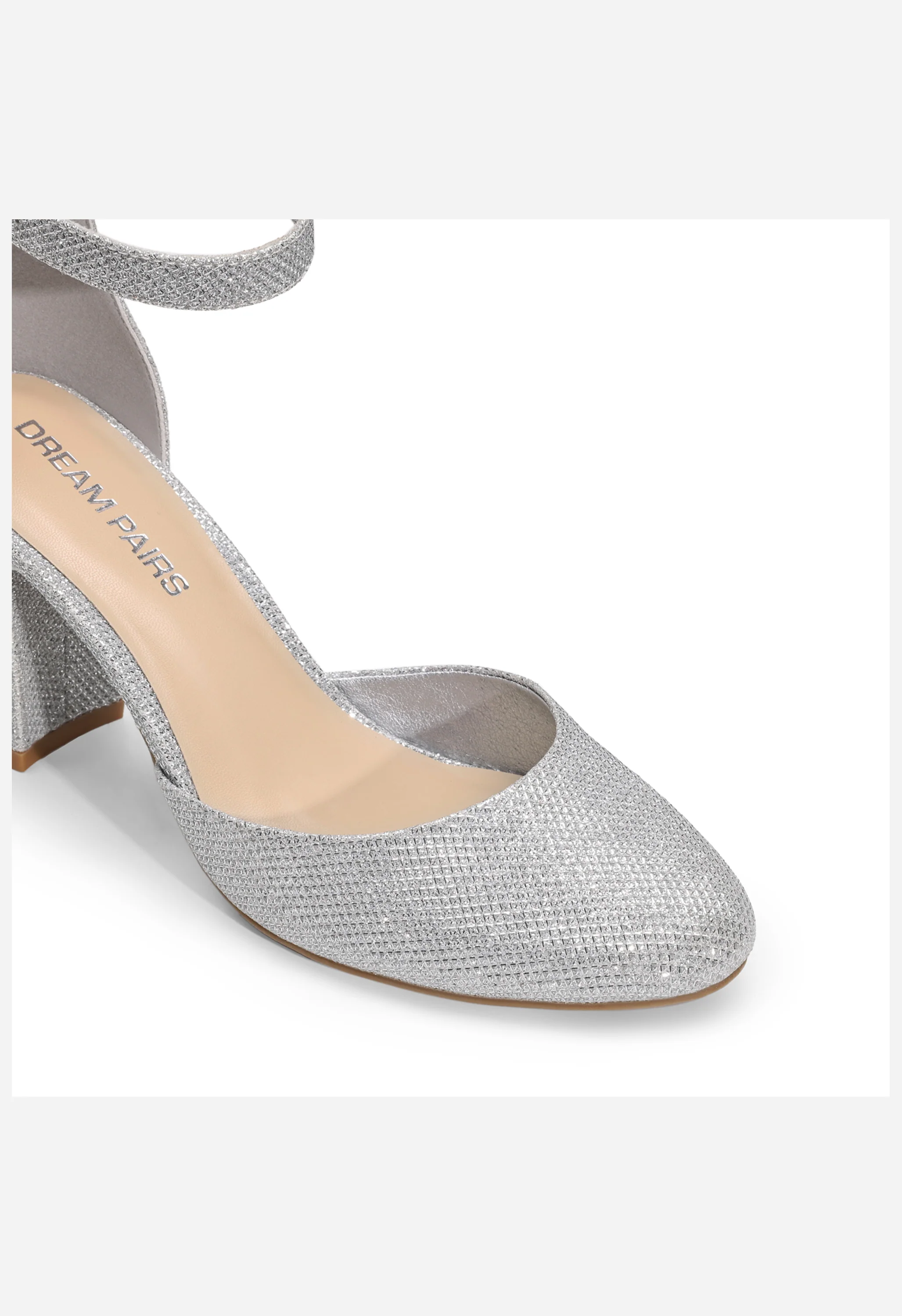 Women's Rounded Toe Platform Block Heel Pumps - Image 5