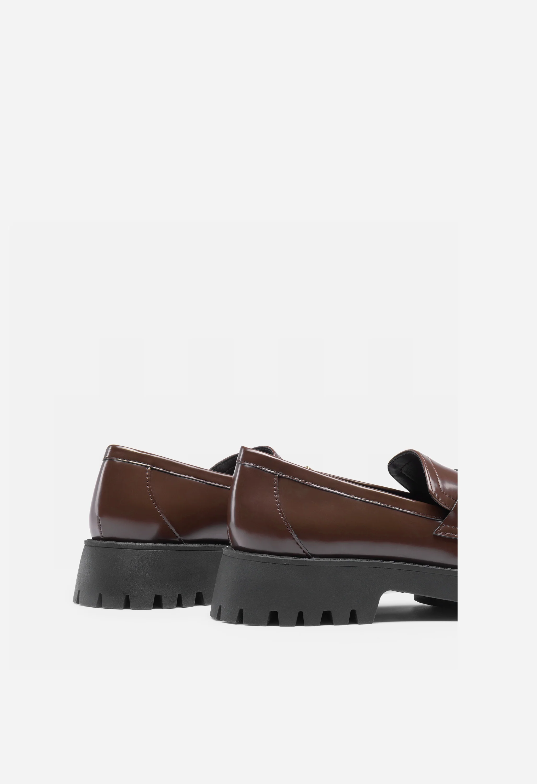 Women's Slip Resistant Platform Chunky Penny Loafers - Image 3