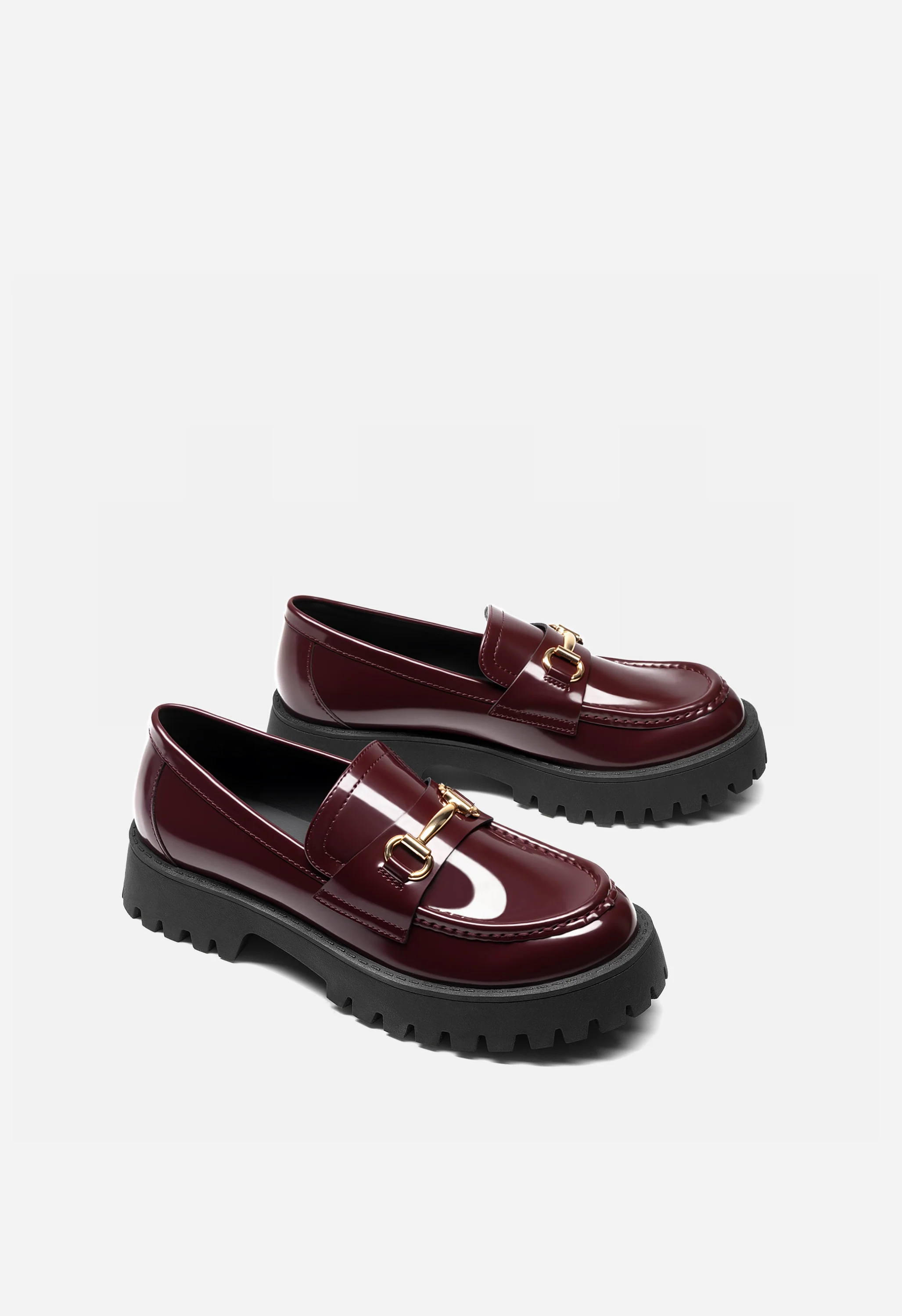 Women's Slip Resistant Platform Chunky Penny Loafers - Image 2