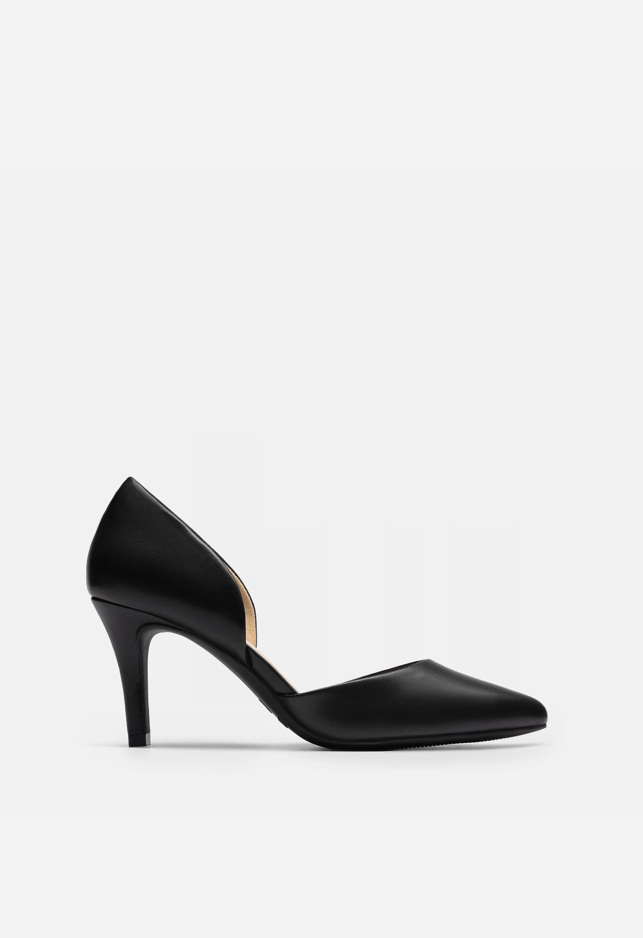 Women’s Sophisticated V-Cut Mid Heel Pumps - Image 2