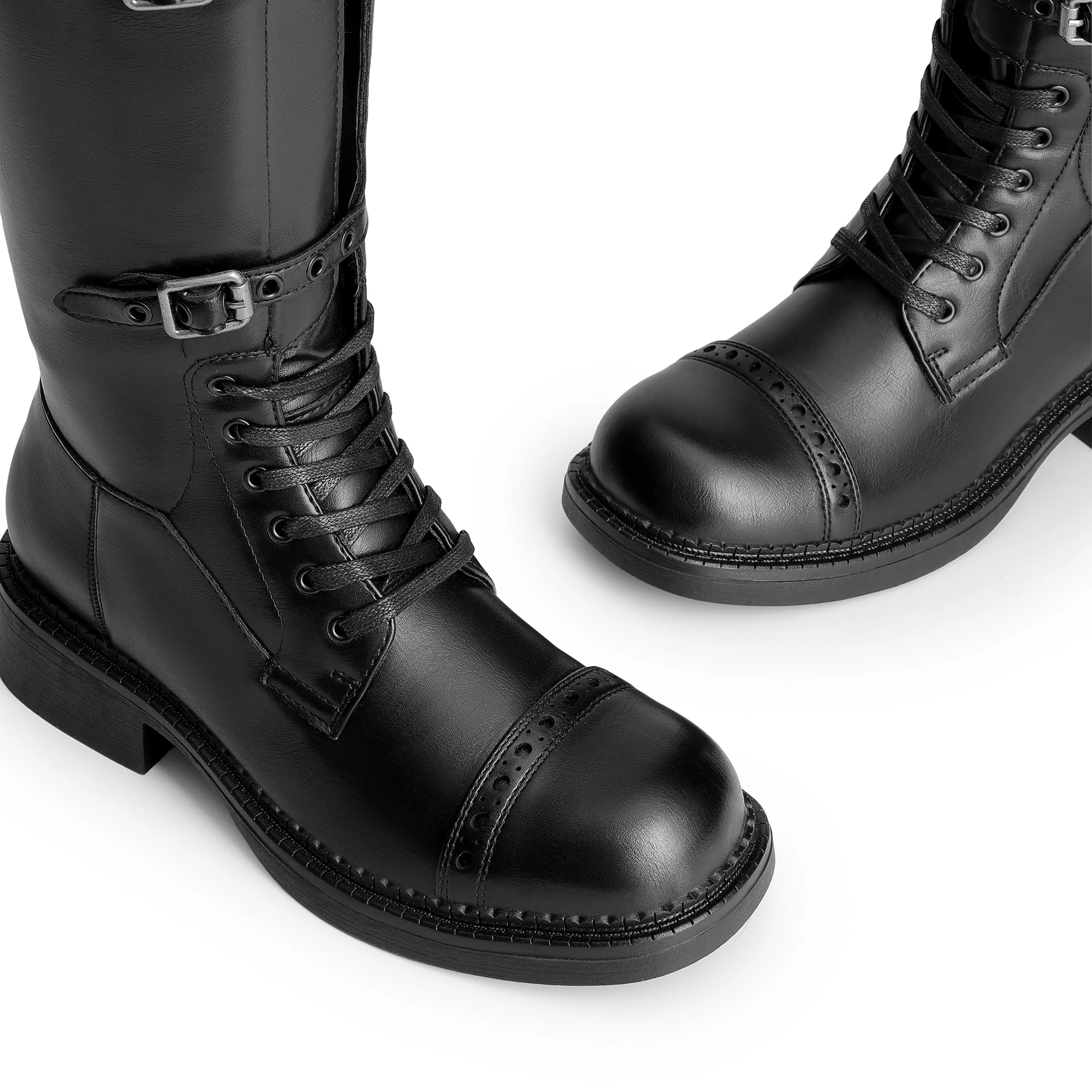 Women's Square-Toe Block Heel Boots - Image 5