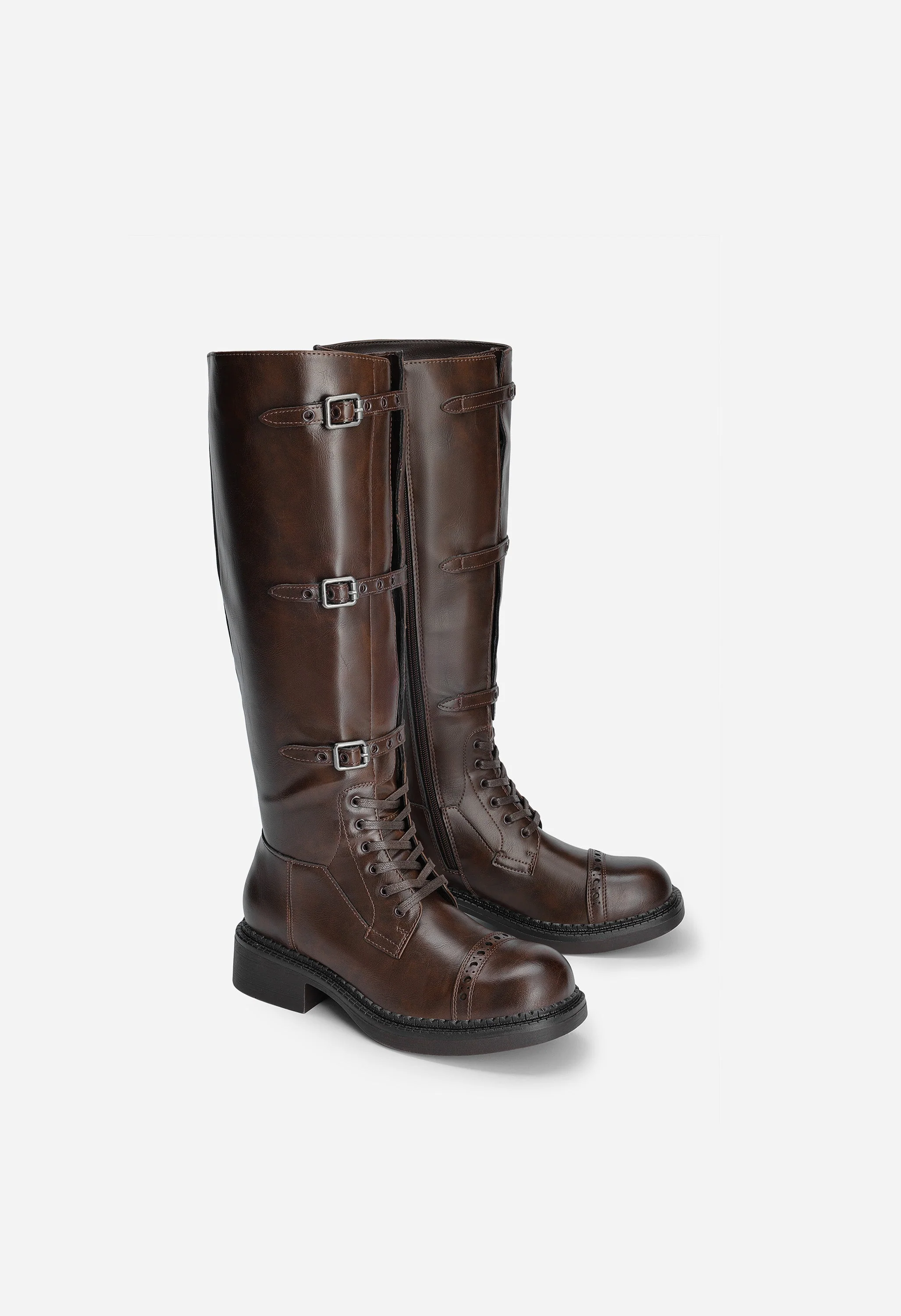 Women's Square-Toe Block Heel Boots - Image 3