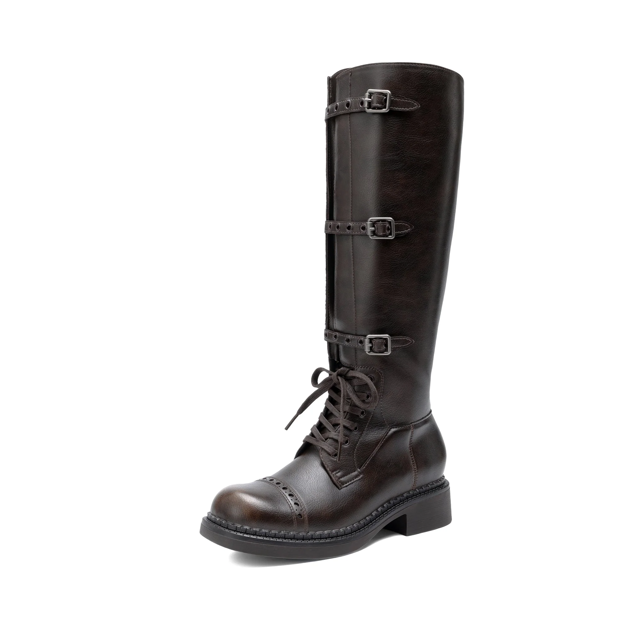 Women's Square-Toe Block Heel Boots - Image 7