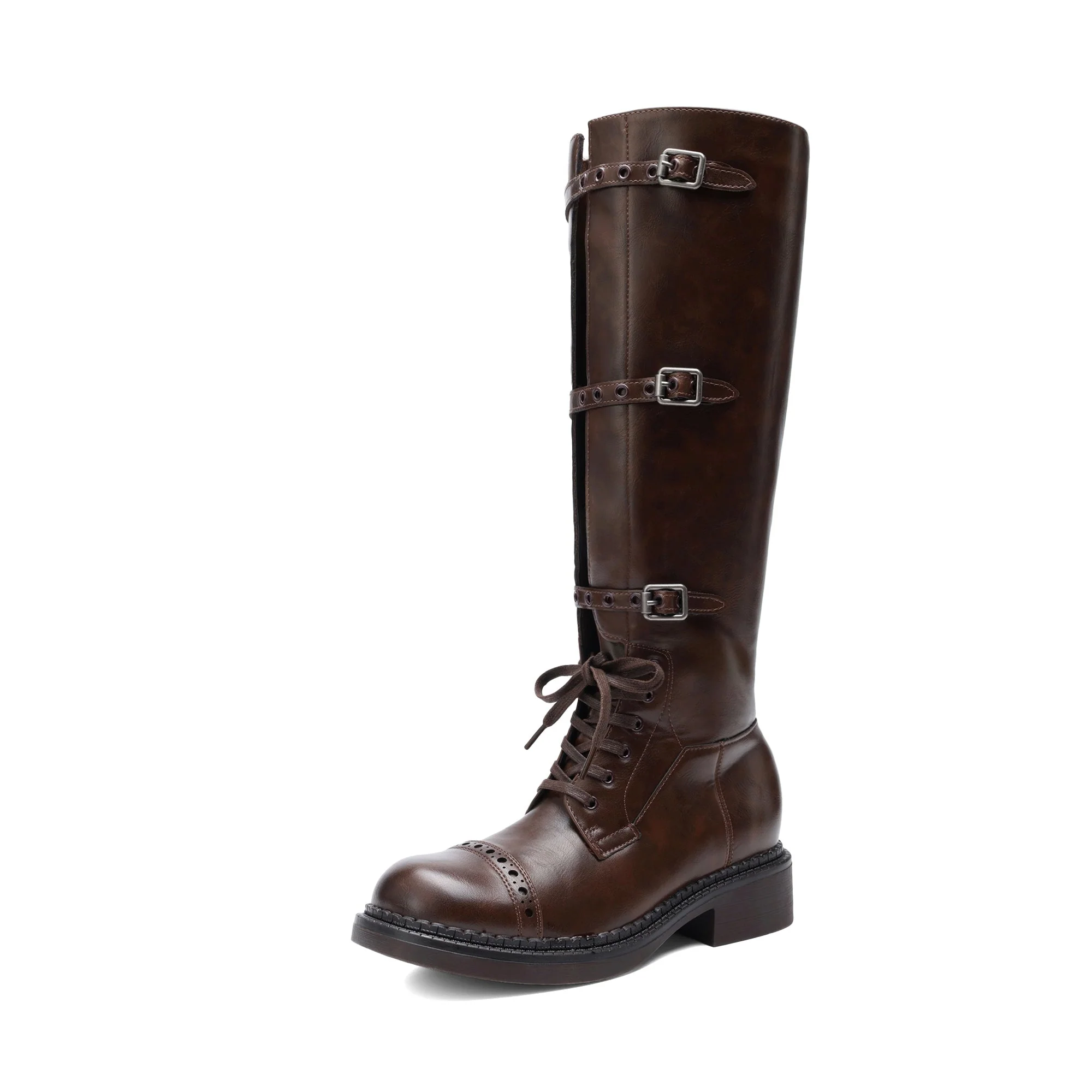Women's Square-Toe Block Heel Boots - Image 6