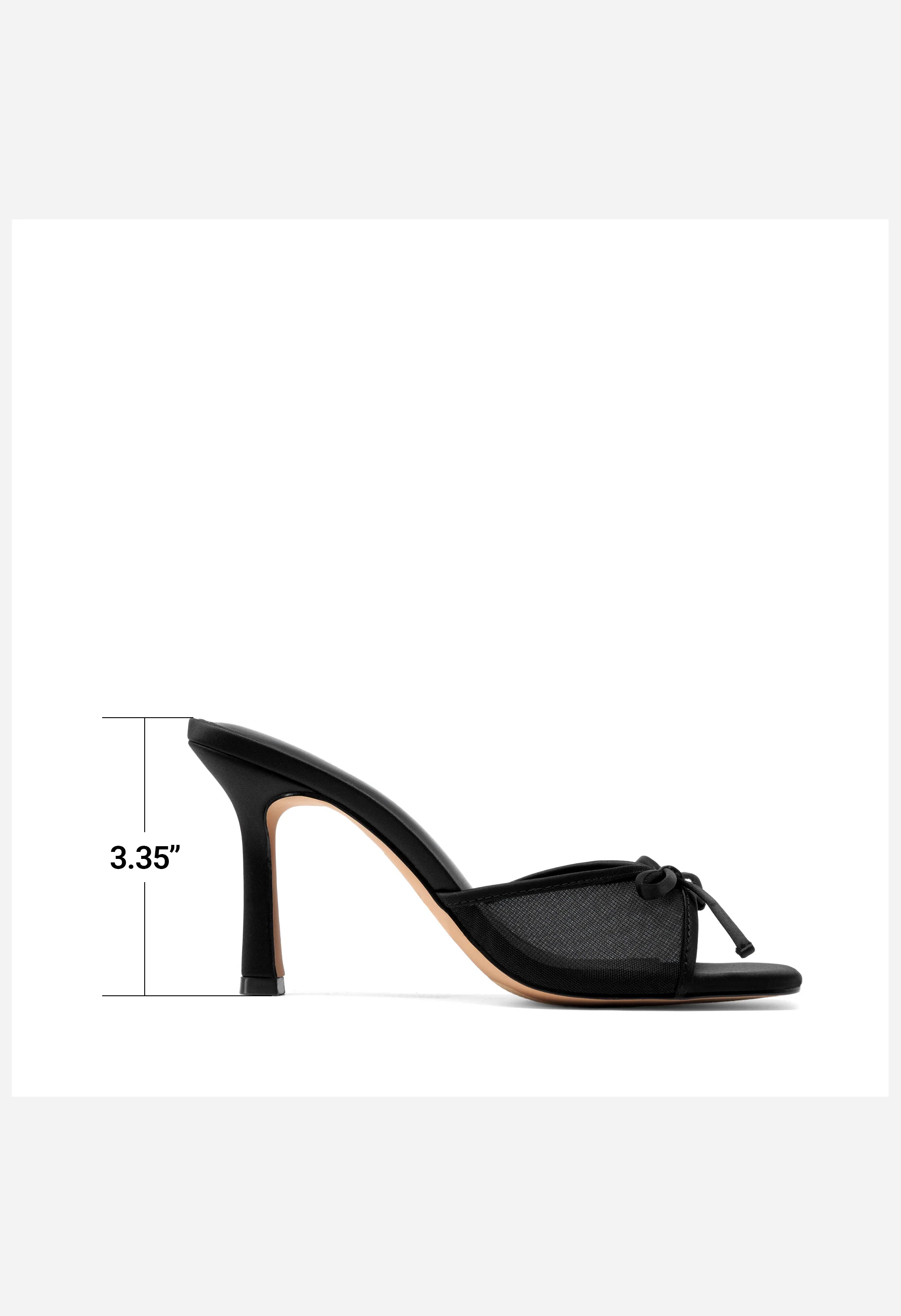 Women's Square Toe Bow Stiletto Mule Sandals - Image 2