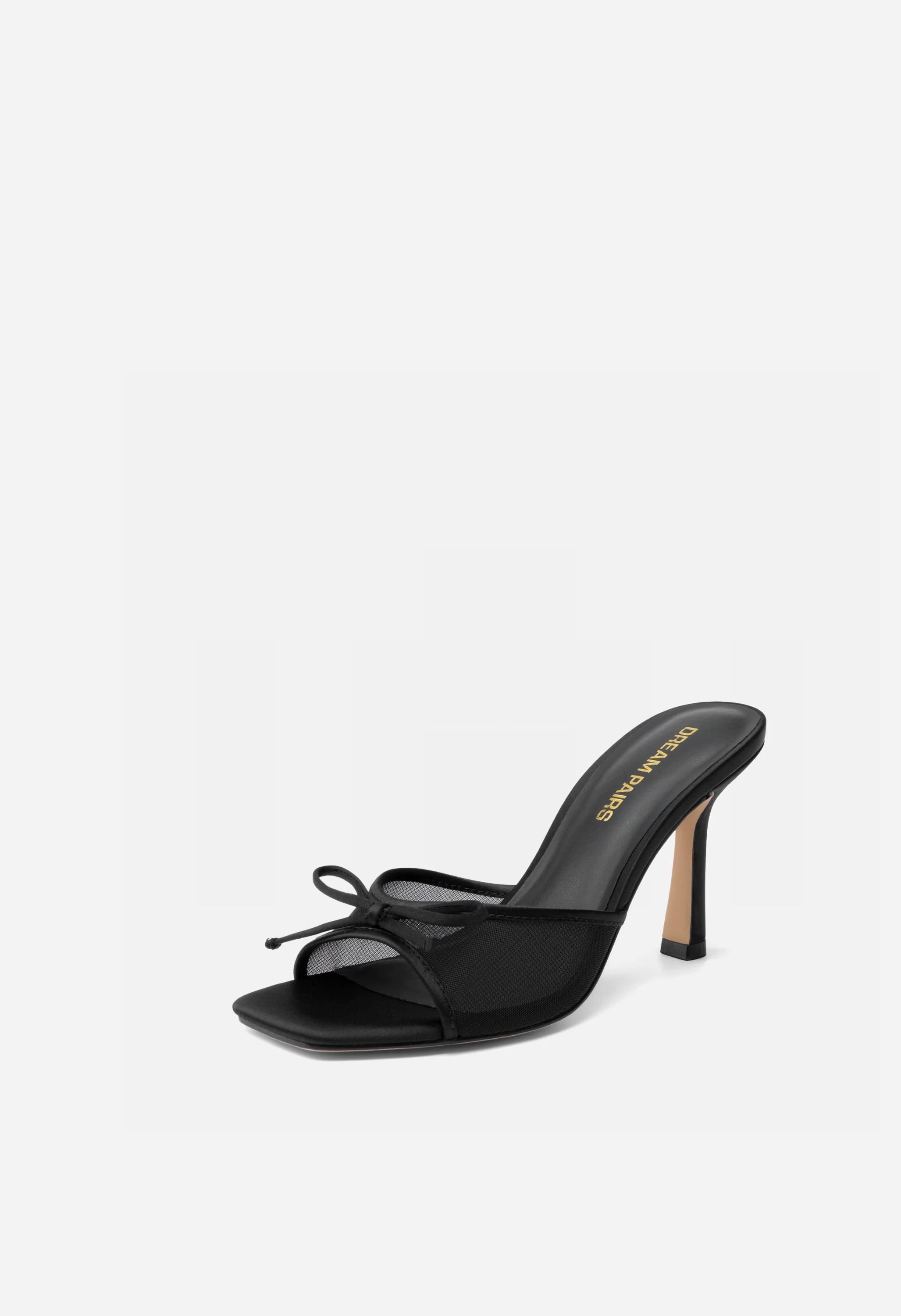 Women's Square Toe Bow Stiletto Mule Sandals - Image 7