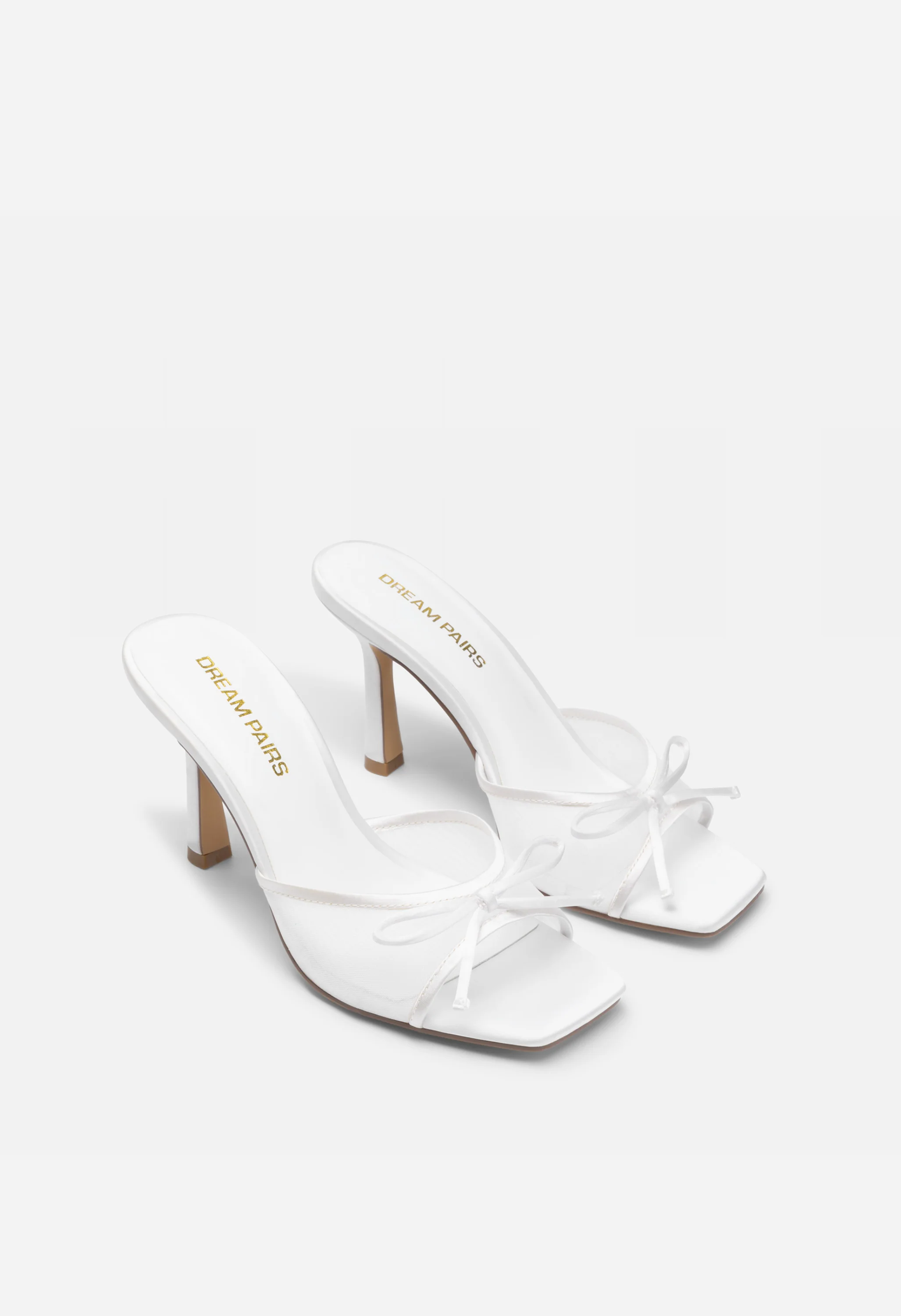 Women's Square Toe Bow Stiletto Mule Sandals - Image 3