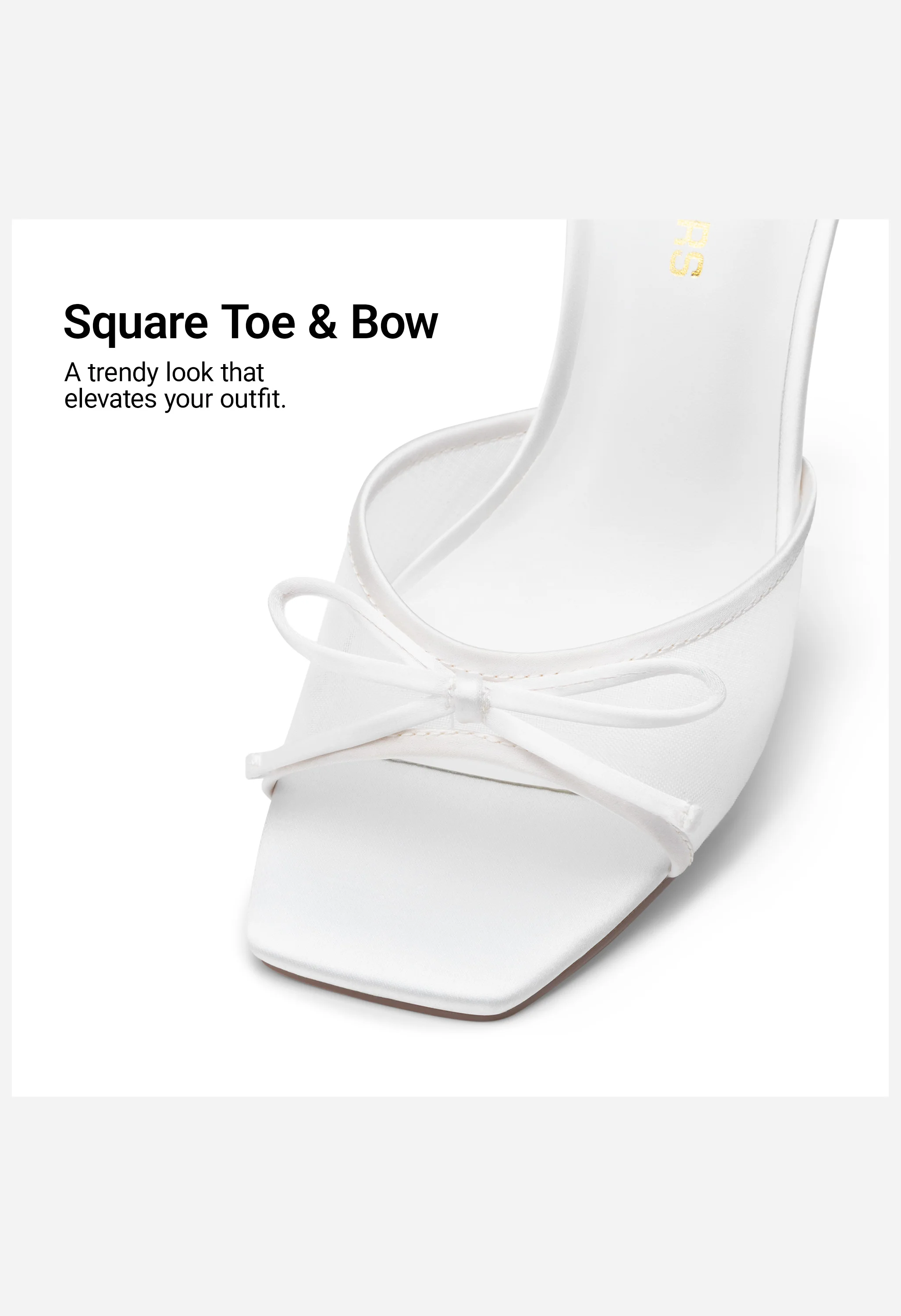 Women's Square Toe Bow Stiletto Mule Sandals - Image 4