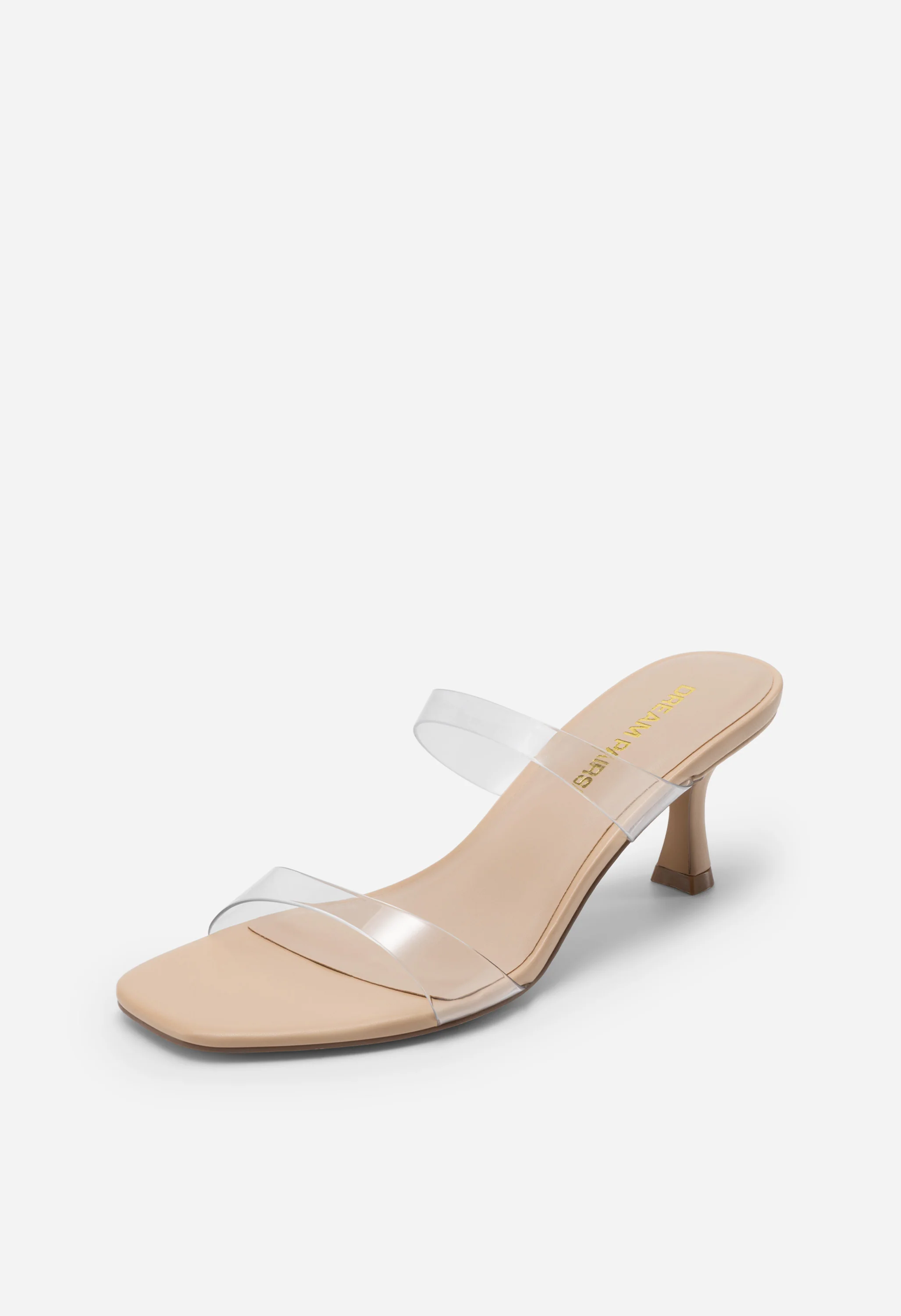 Square-Toe Double-Strap Kitten Heels - Image 3
