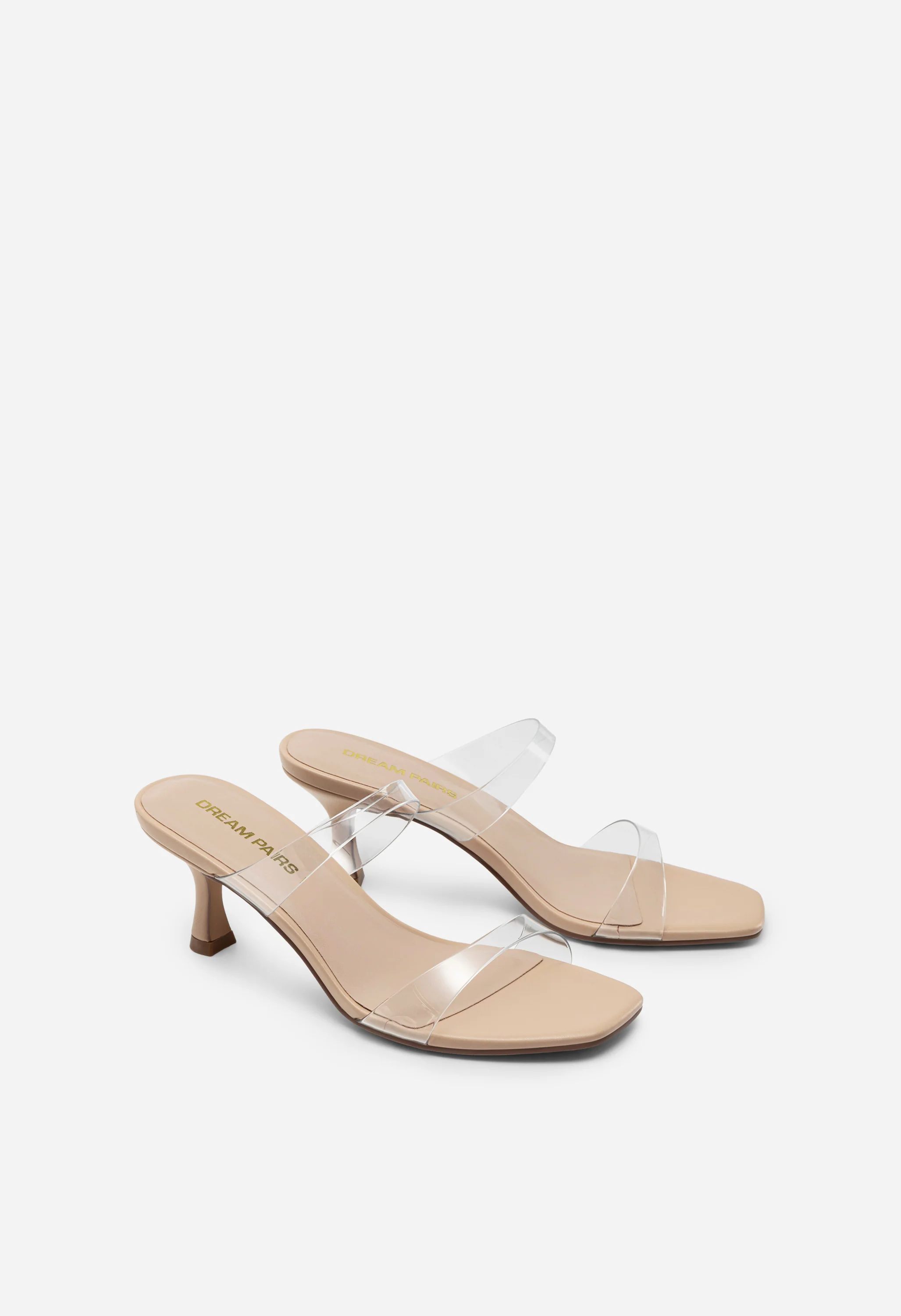 Square-Toe Double-Strap Kitten Heels - Image 4