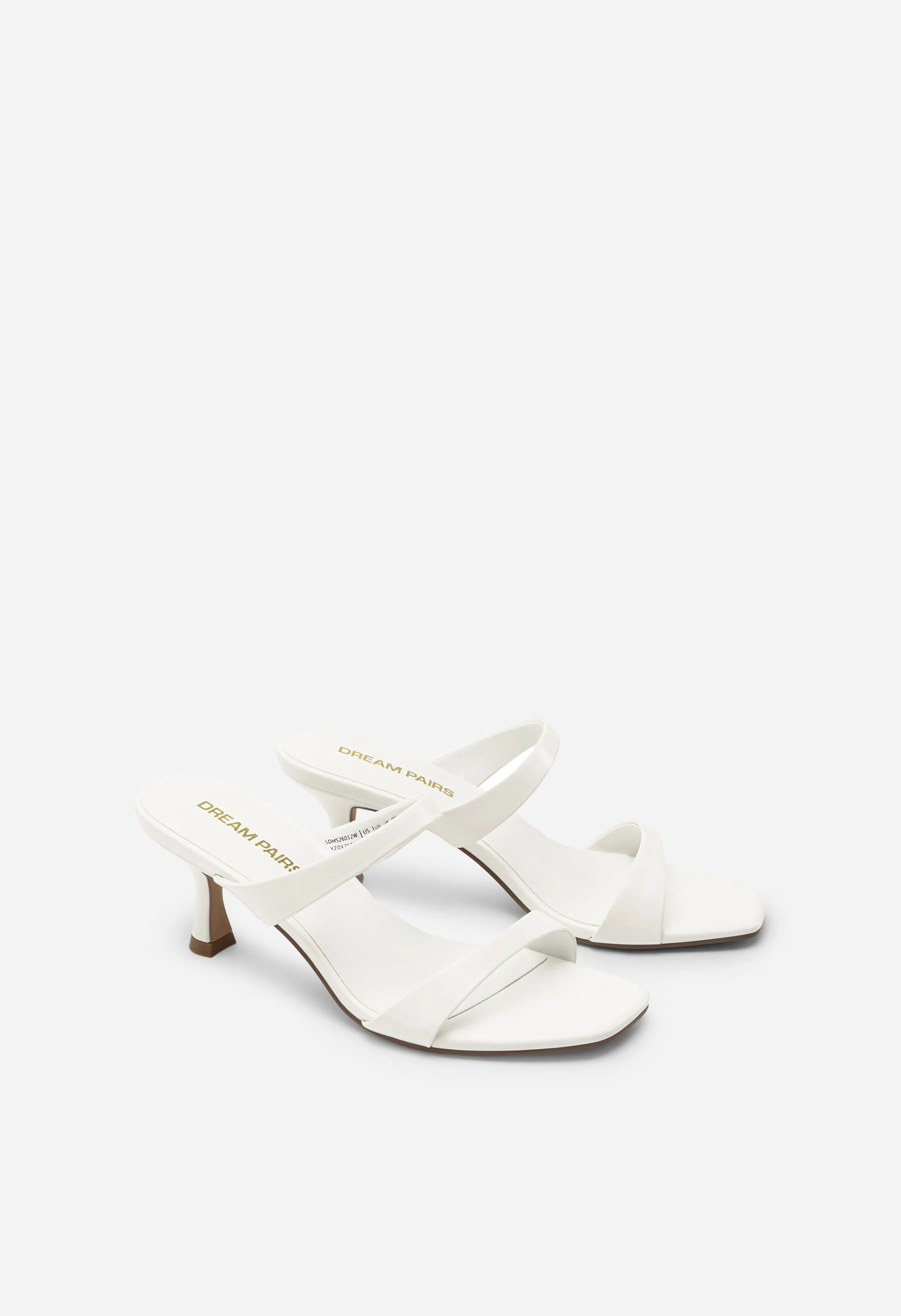 Square-Toe Double-Strap Kitten Heels - Image 4