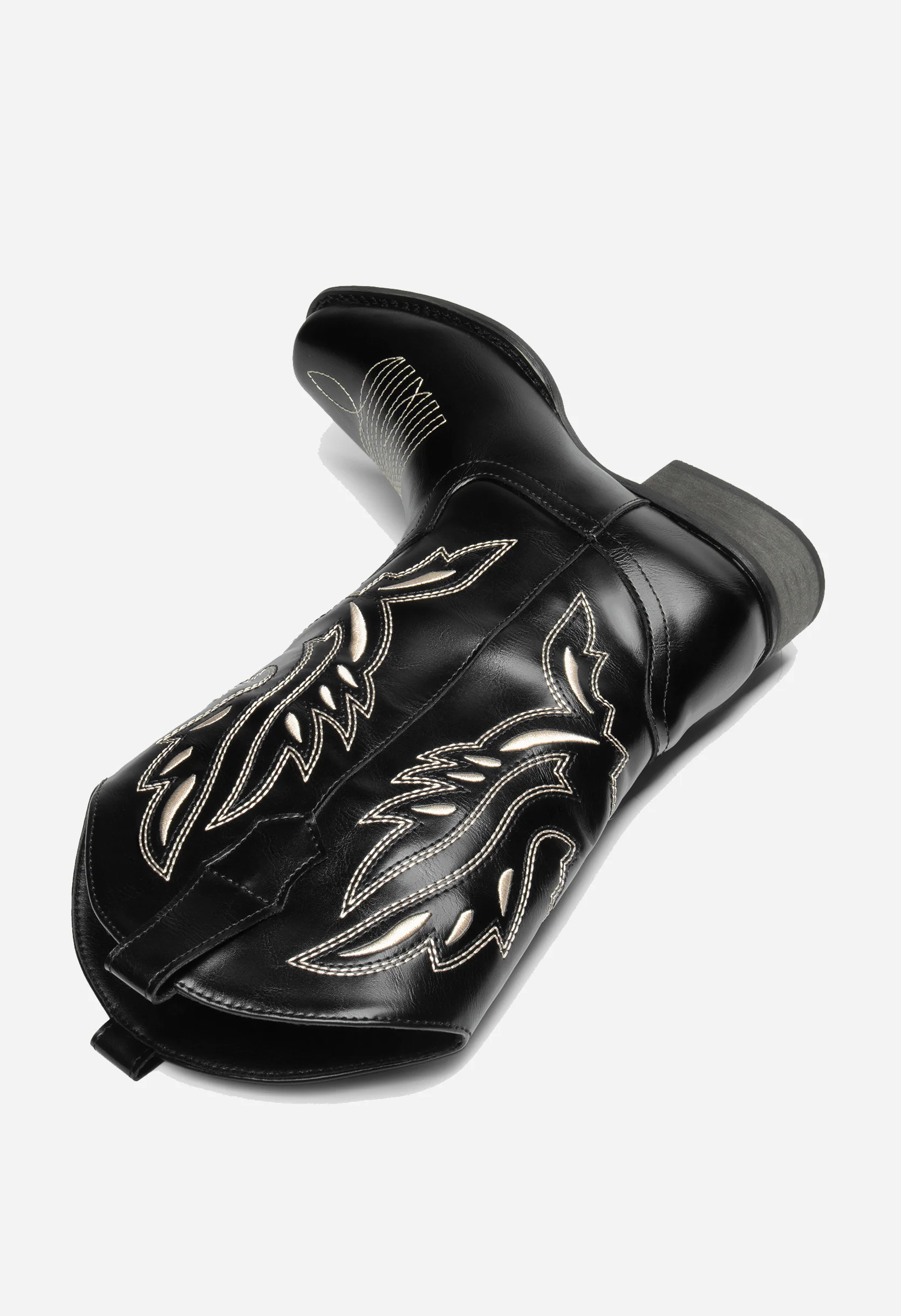 Women’s Square Toe Embroidered Cowboy Boots - Image 2