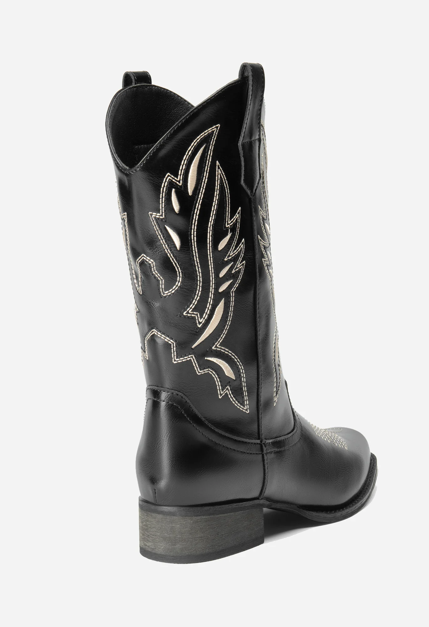 Women’s Square Toe Embroidered Cowboy Boots - Image 3