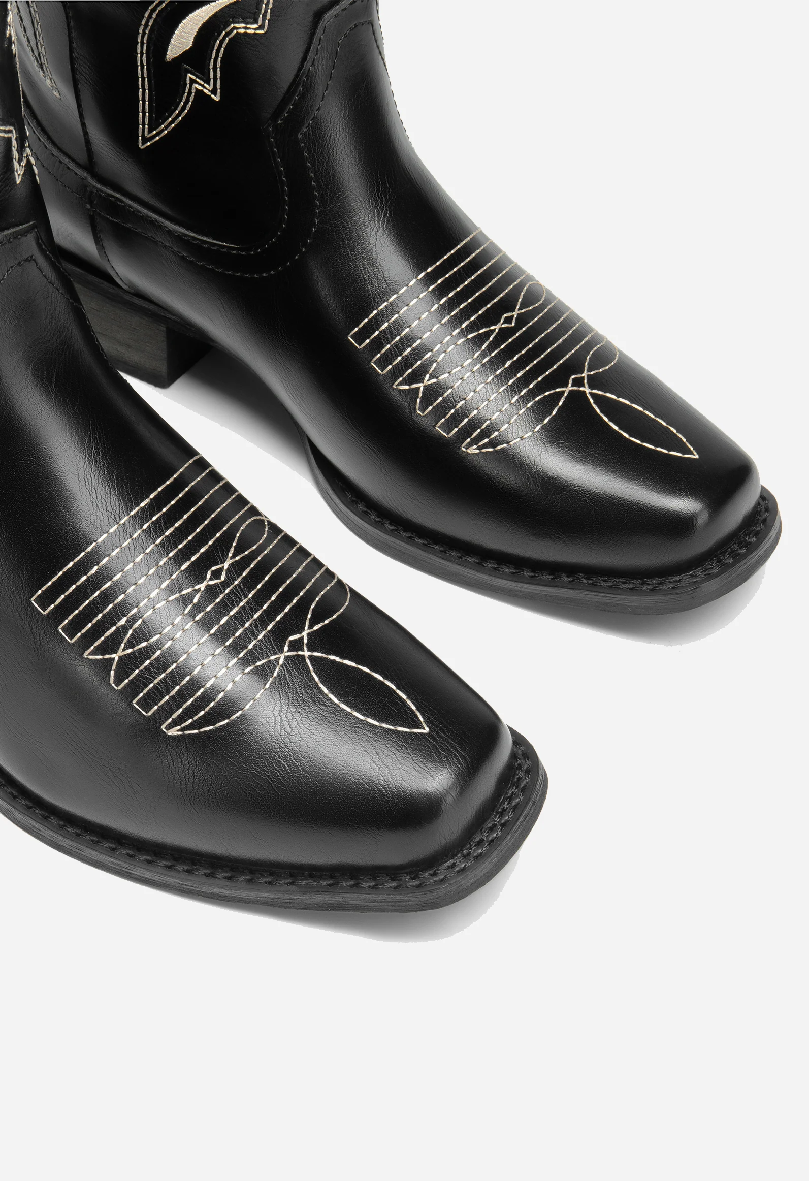 Women’s Square Toe Embroidered Cowboy Boots - Image 4