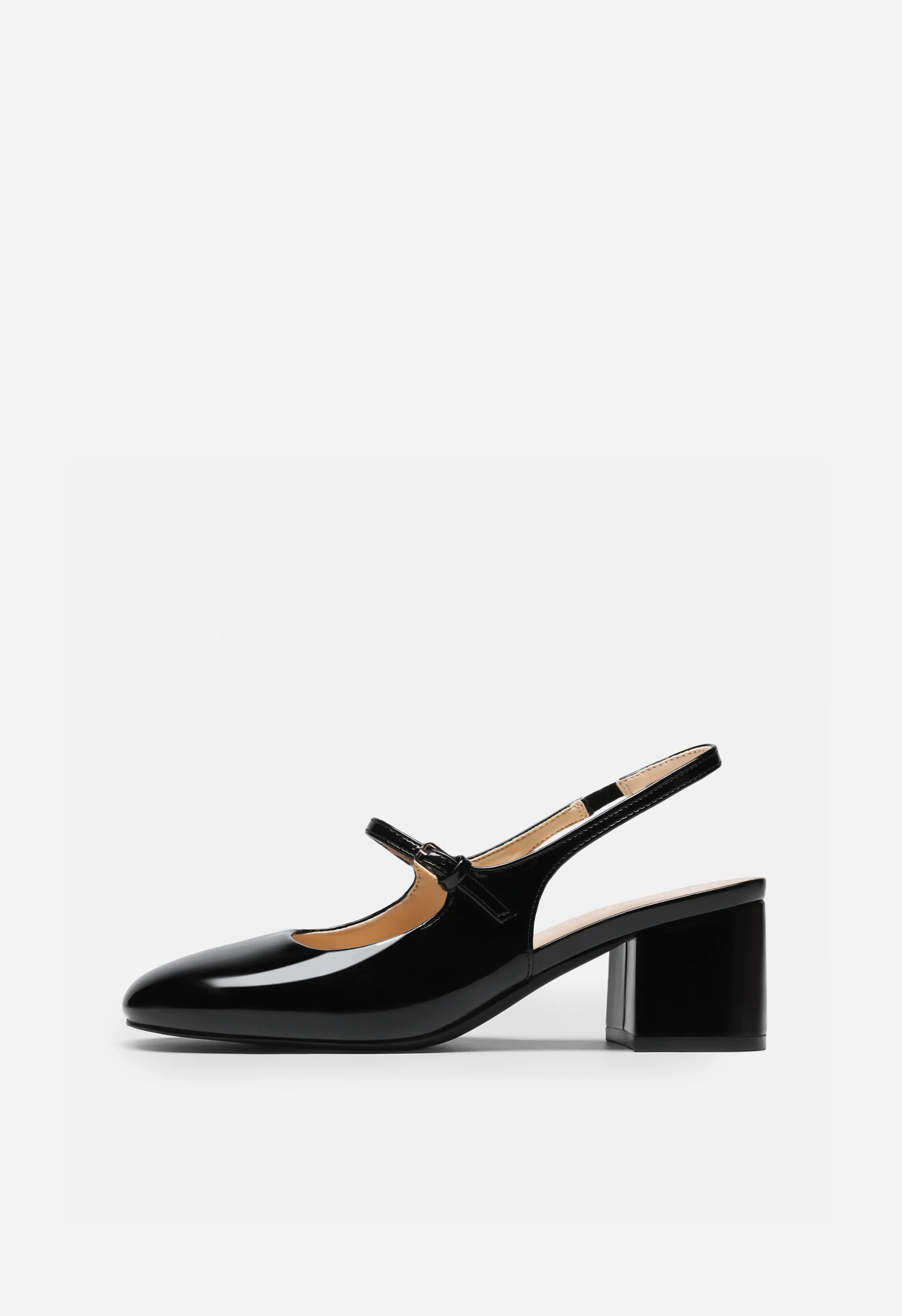 Women’s Square-Toe Slingback Mary Jane Heels - Image 2