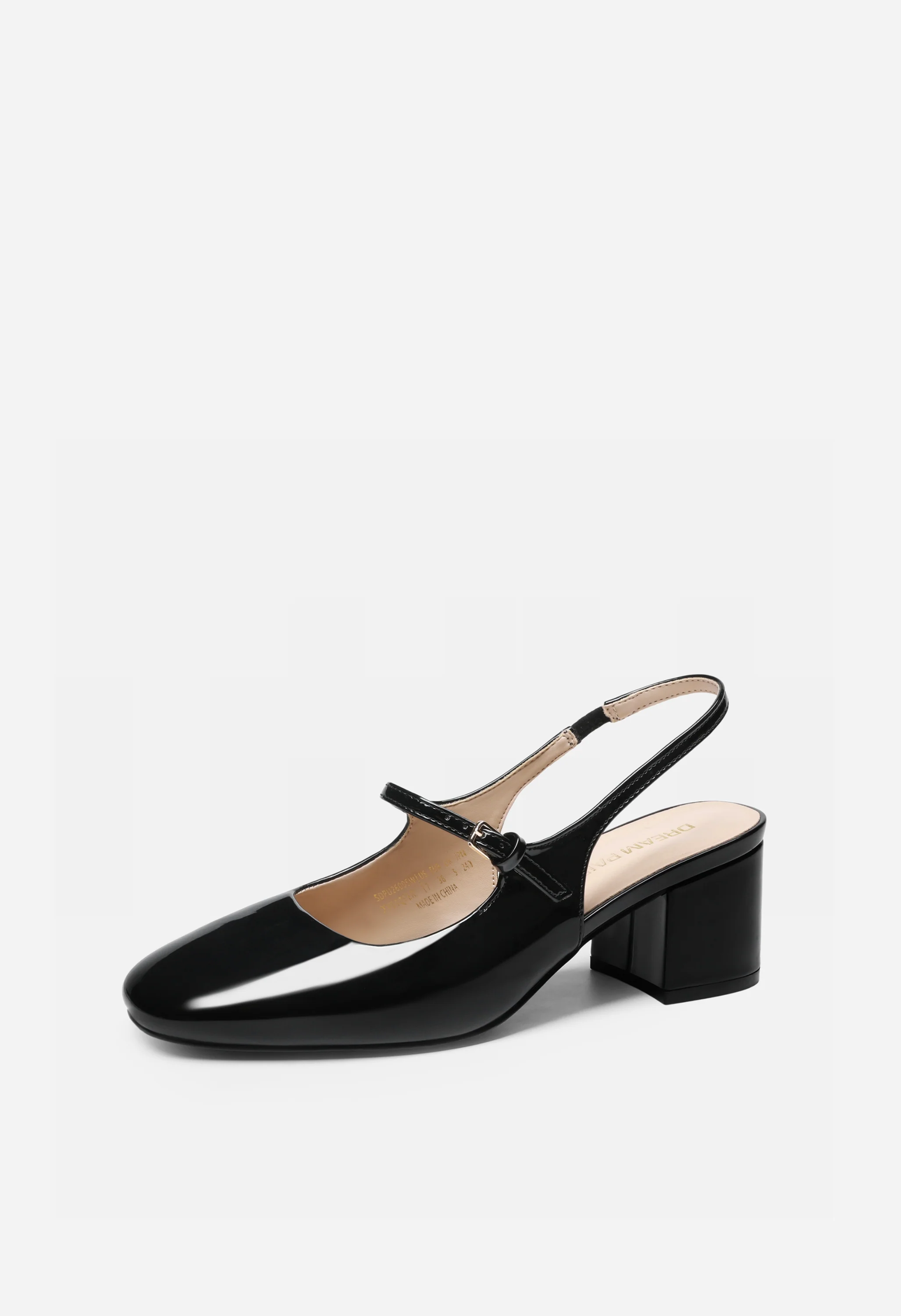 Women’s Square-Toe Slingback Mary Jane Heels - Image 7