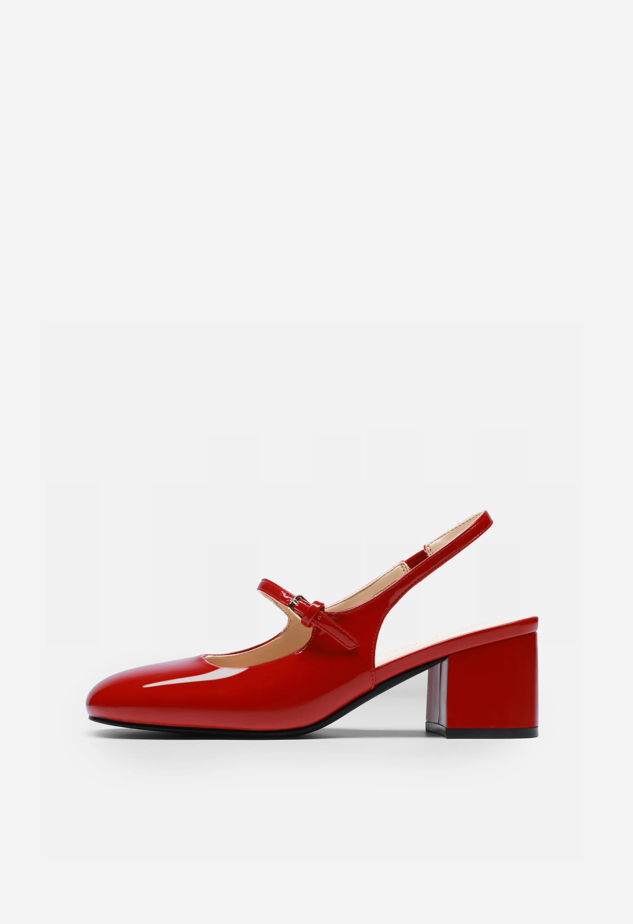 Women’s Square-Toe Slingback Mary Jane Heels - Image 2