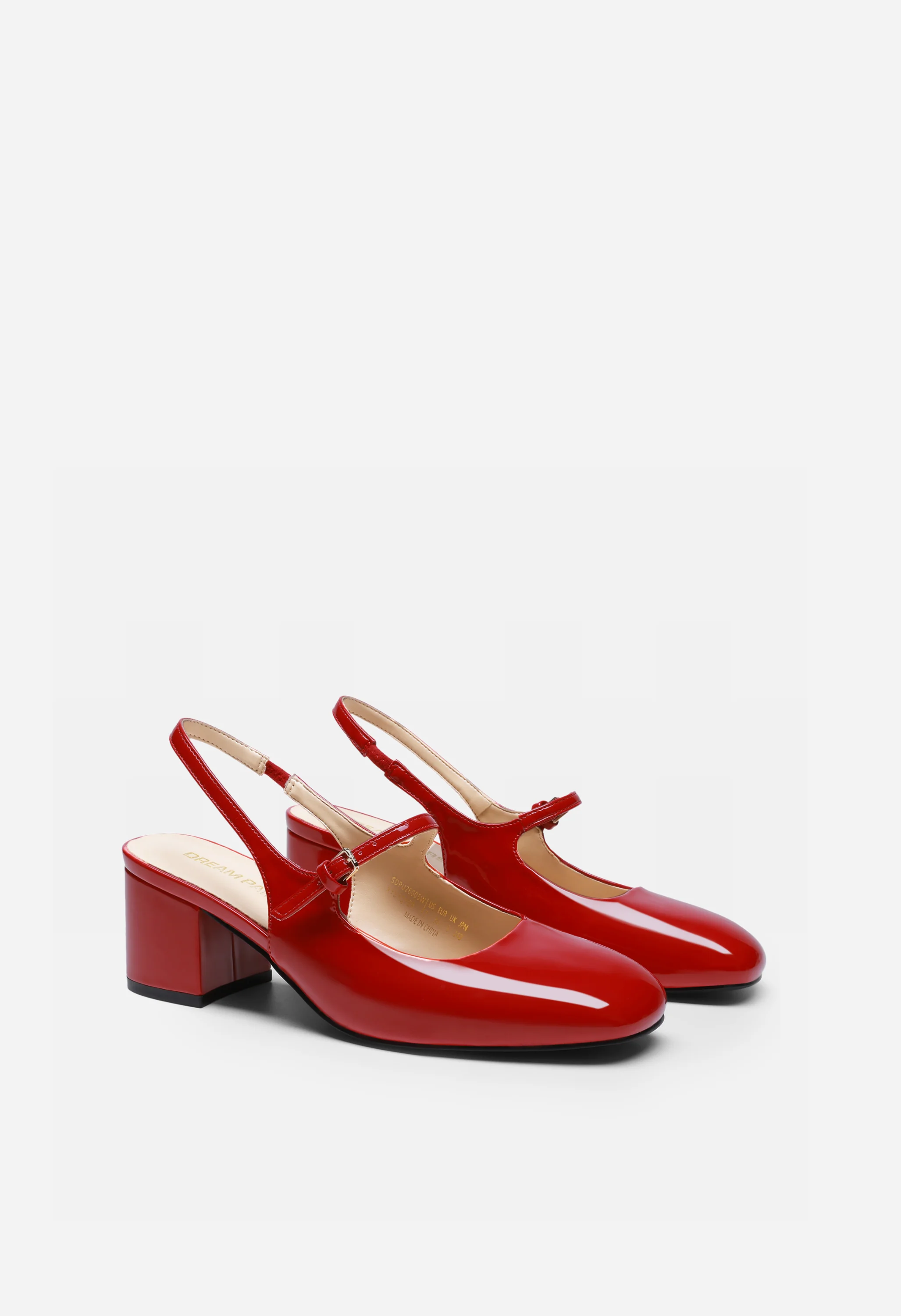 Women’s Square-Toe Slingback Mary Jane Heels - Image 3