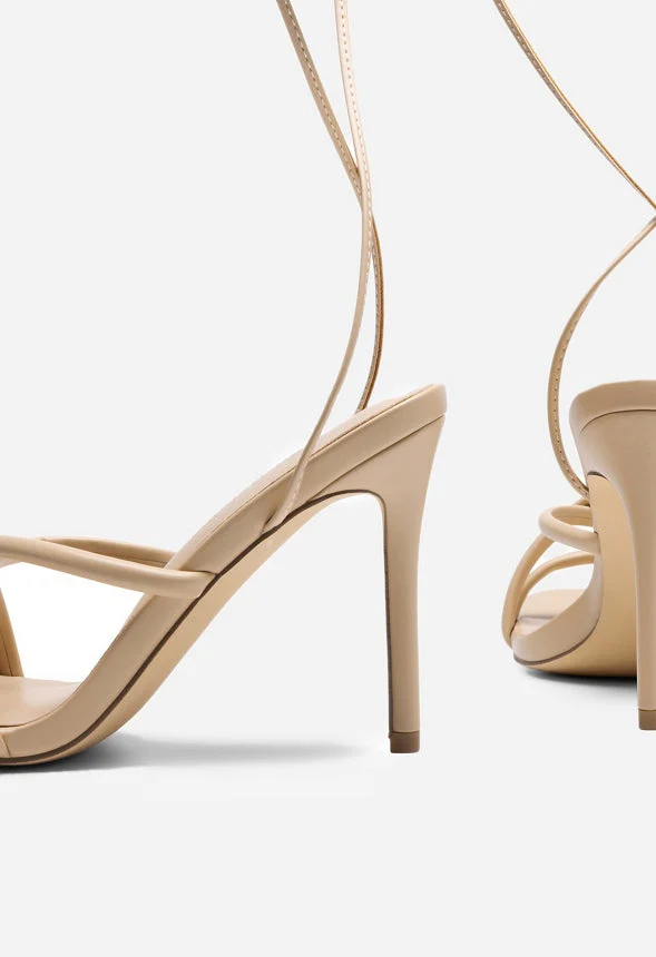 Women's Square Toe Strappy Heeled Sandal - Image 4