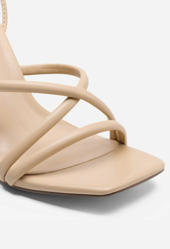 Women's Square Toe Strappy Heeled Sandal - Image 6