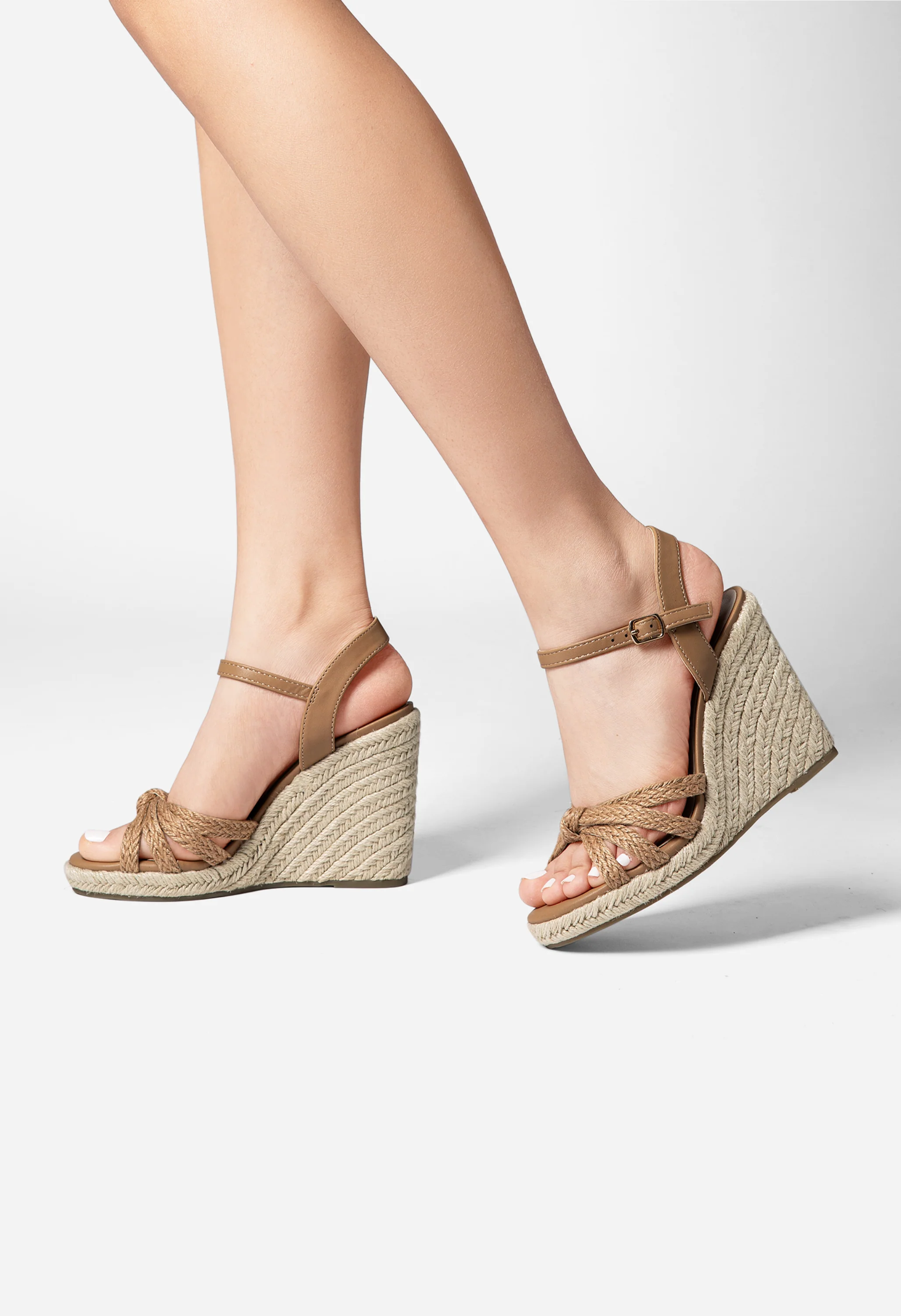Women's Strappy Espadrille Platform Wedge Sandals - Image 7