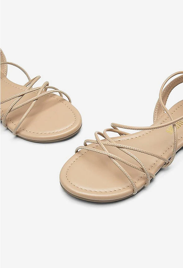 Women's Strappy Lace Up Flat Sandal - Image 5