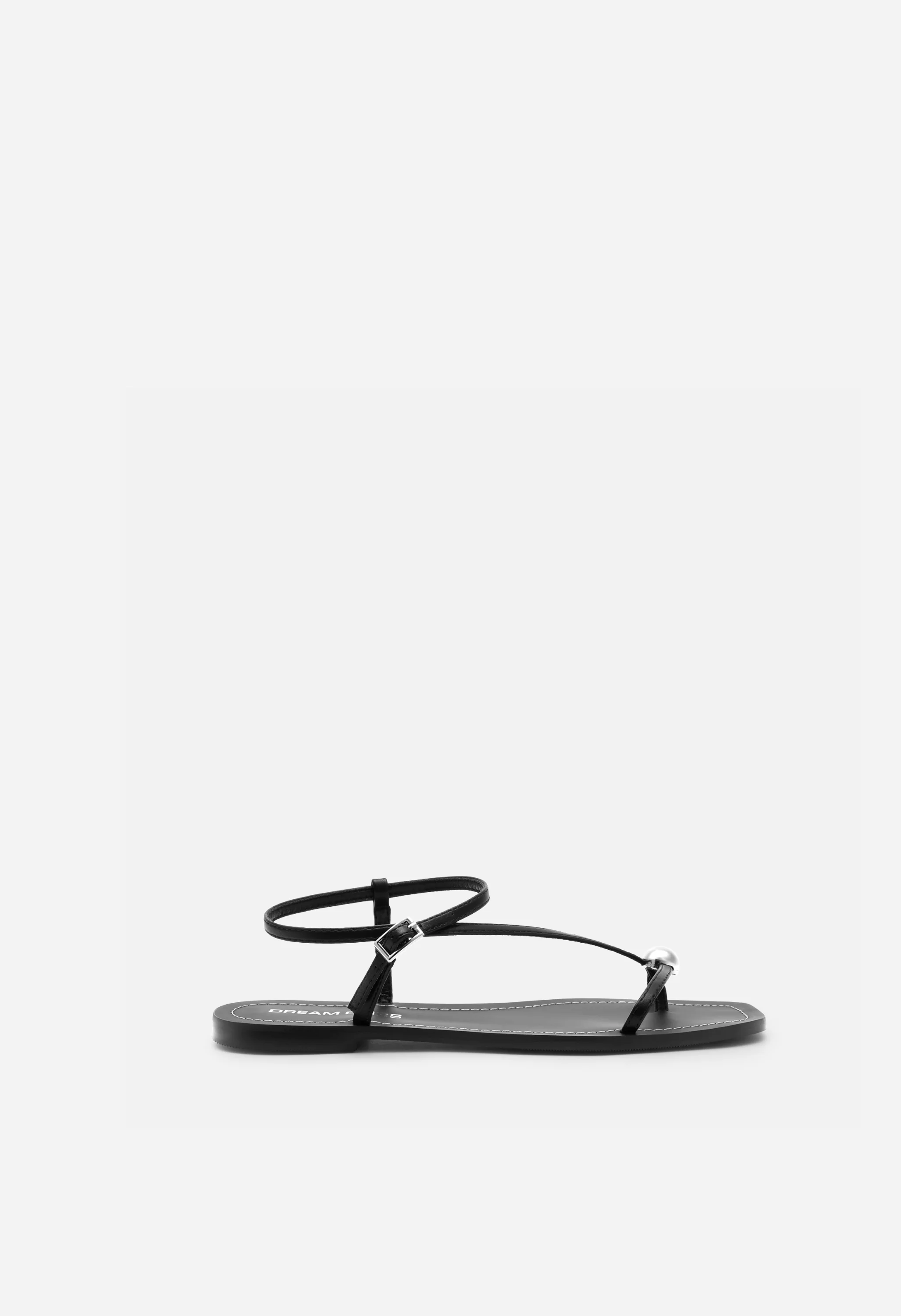 Women's Strappy Square Toe Flat Sandals with Ankle Strap - Image 2