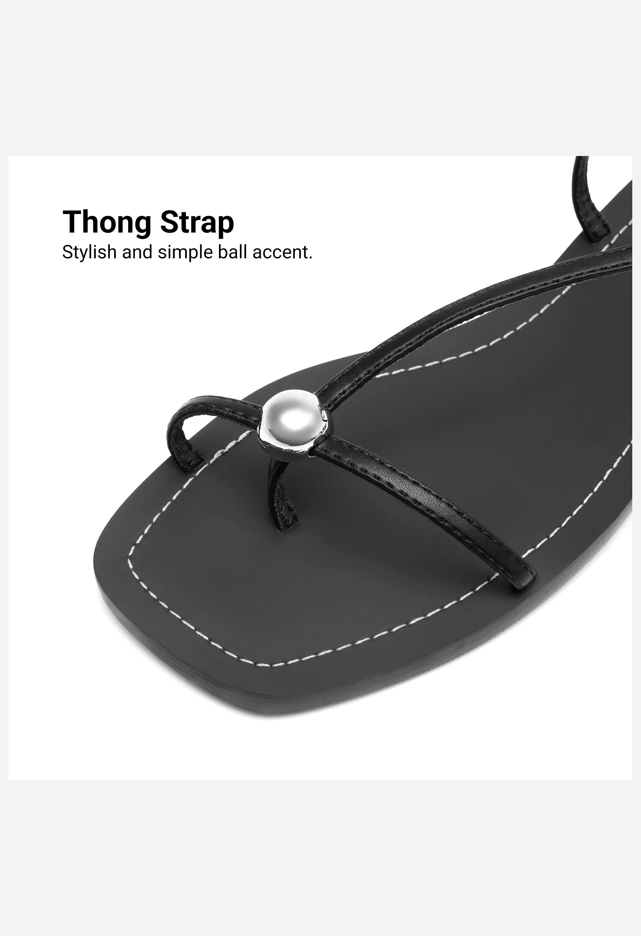 Women's Strappy Square Toe Flat Sandals with Ankle Strap - Image 4