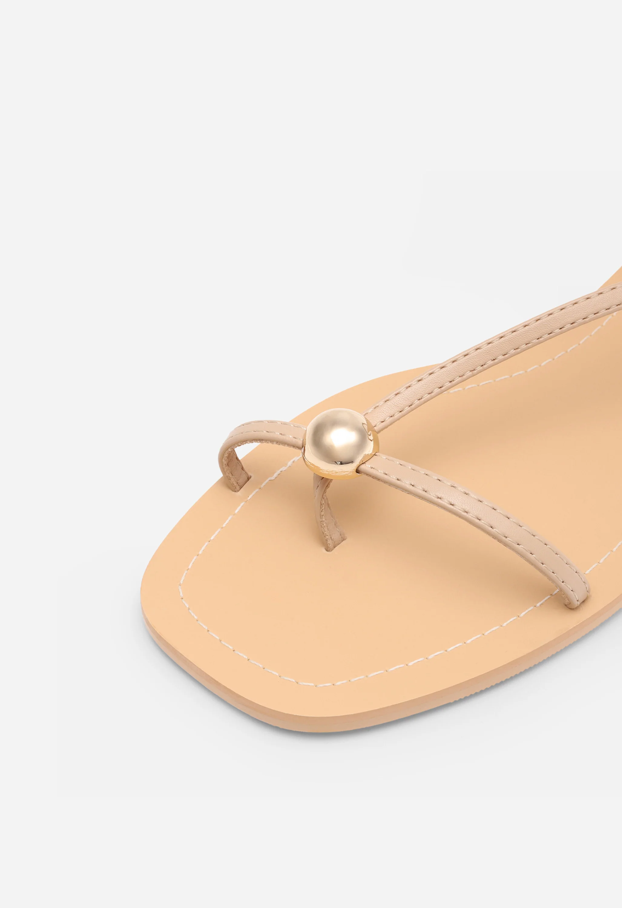 Women's Strappy Square Toe Flat Sandals with Ankle Strap - Image 5