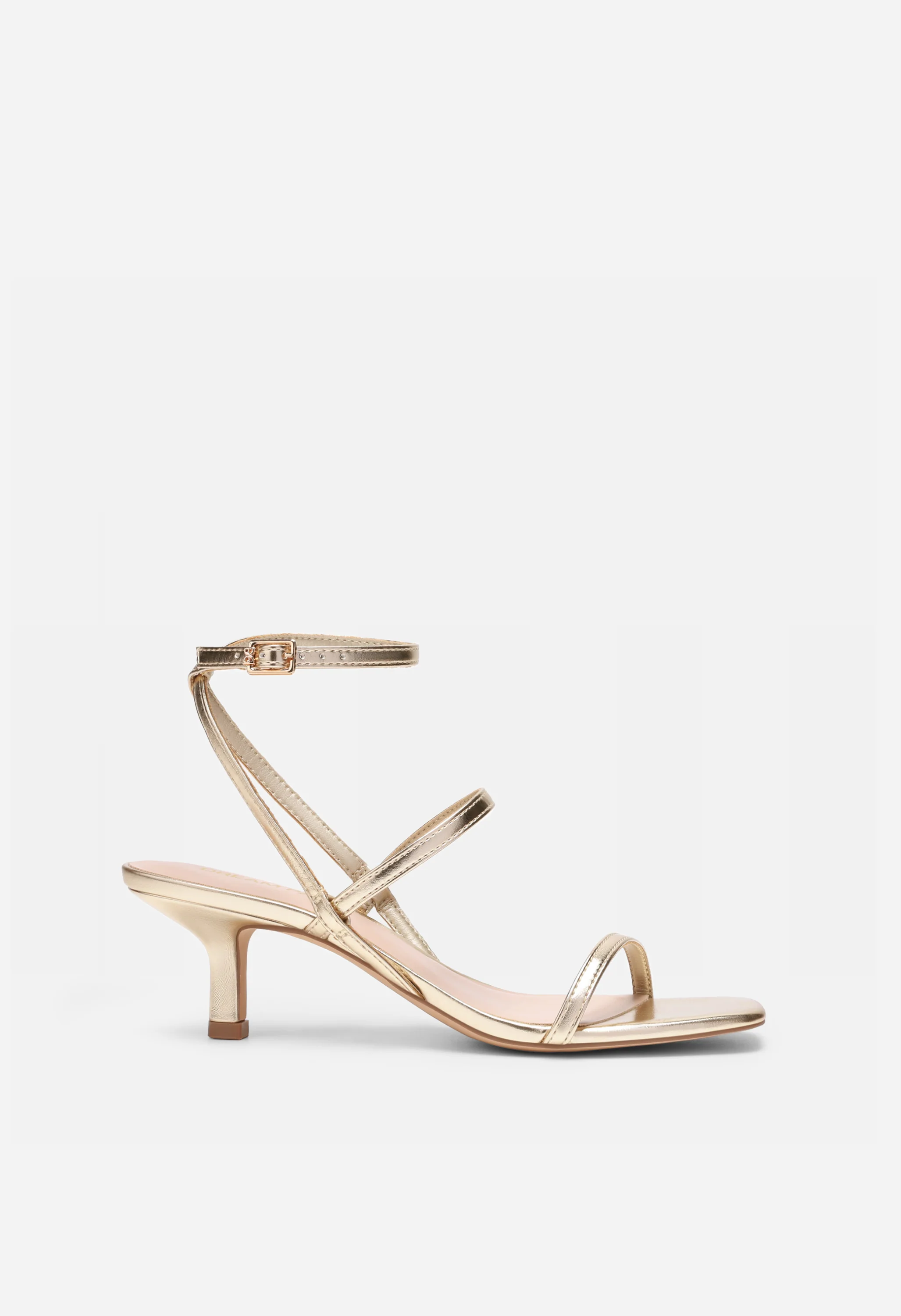 Women's Strappy Square Toe Kitten Heel Sandals - Image 2