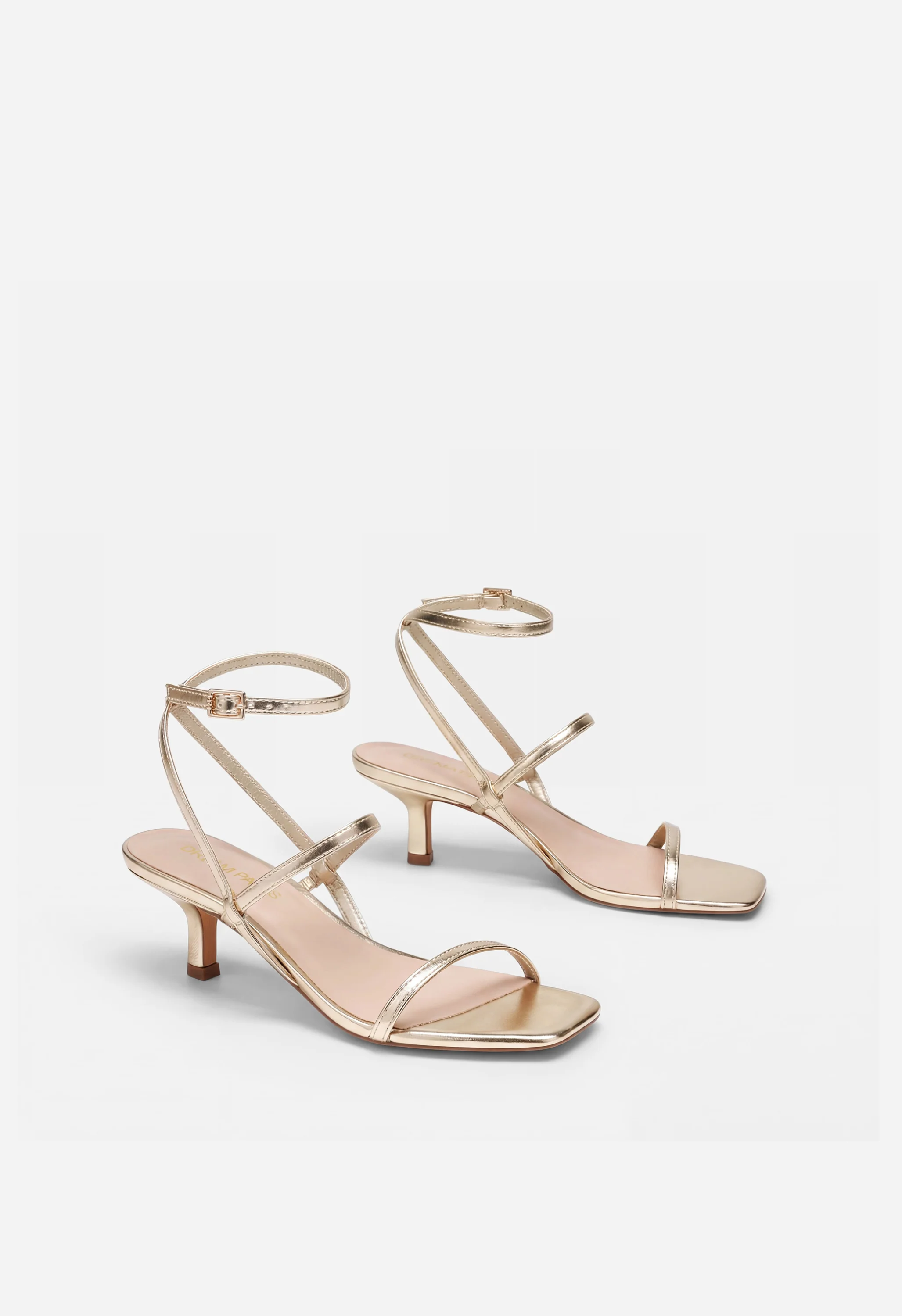 Women's Strappy Square Toe Kitten Heel Sandals - Image 3