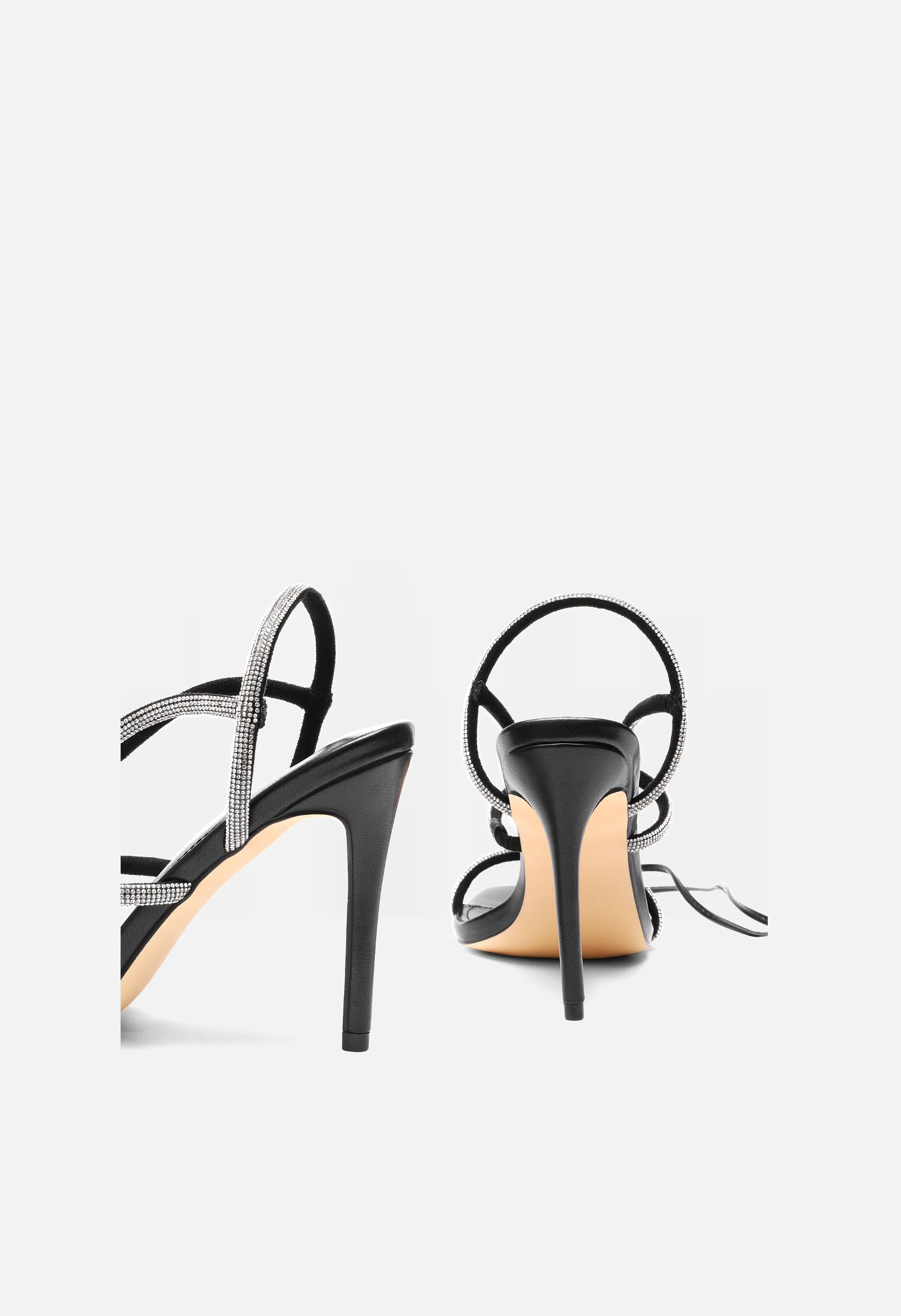 Women's Strappy Square Toe Stiletto Heel Sandals - Image 3