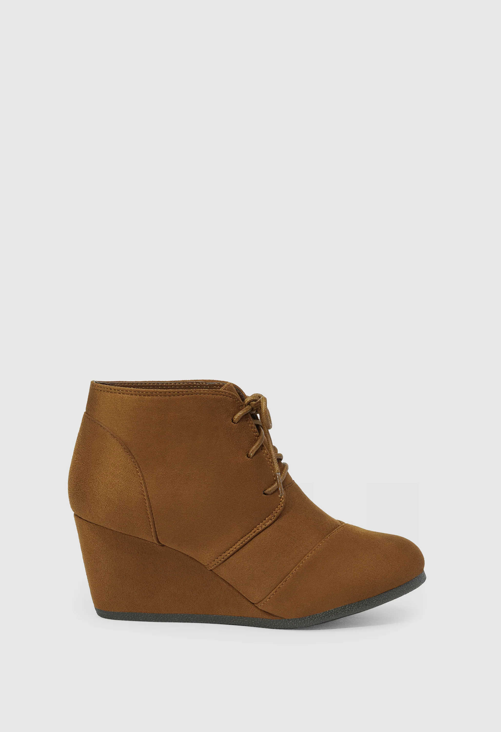 Women's Wedge Boots Casual Fashion Lace Up Low Heel Ankle Booties Shoes - Image 3