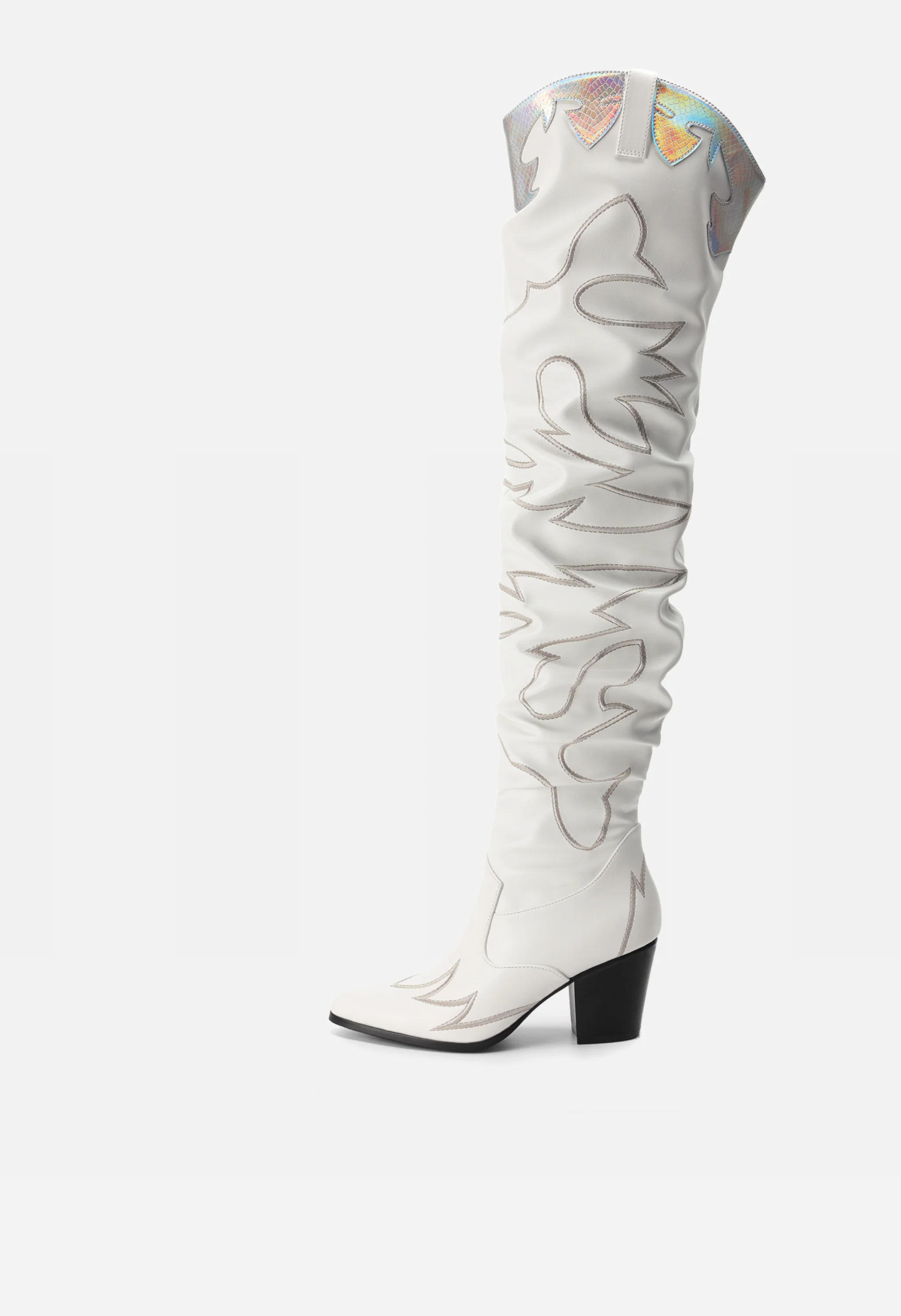 Women's Western Embroidery Thigh High Boots