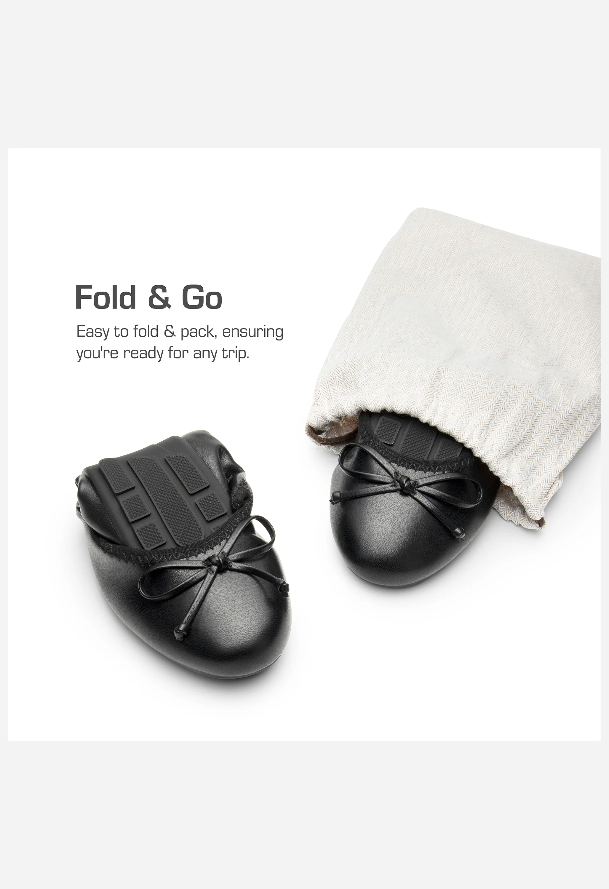 Women's Wide Foldable Ballet Flats - Image 4