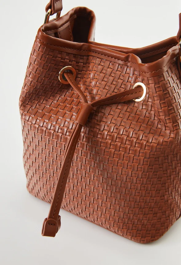 Woven Bucket Bag - Image 5