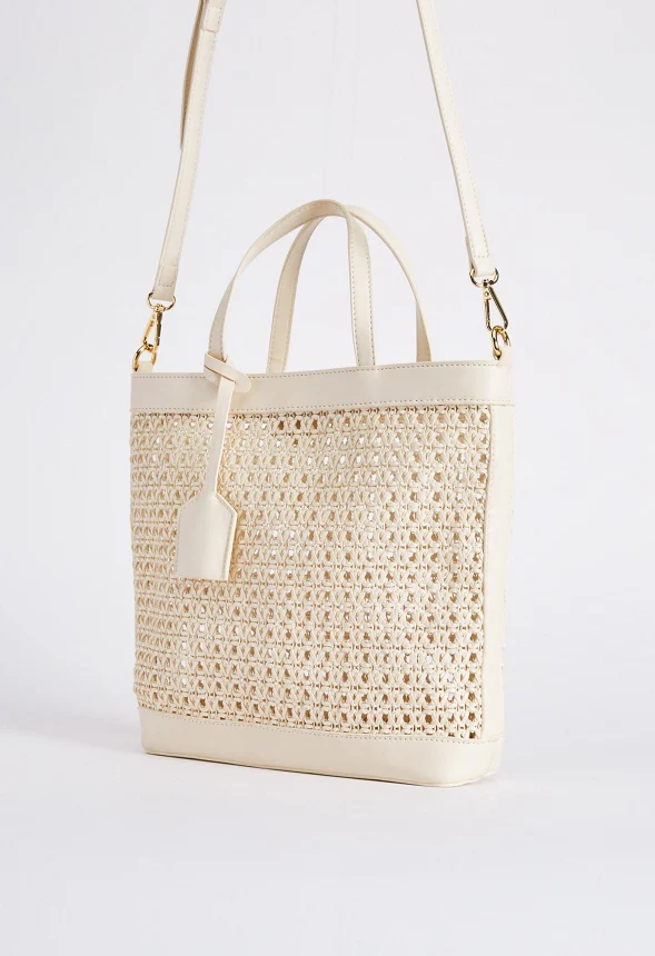 Woven Crossbody Tote - Image 2