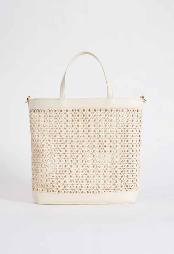 Woven Crossbody Tote - Image 4
