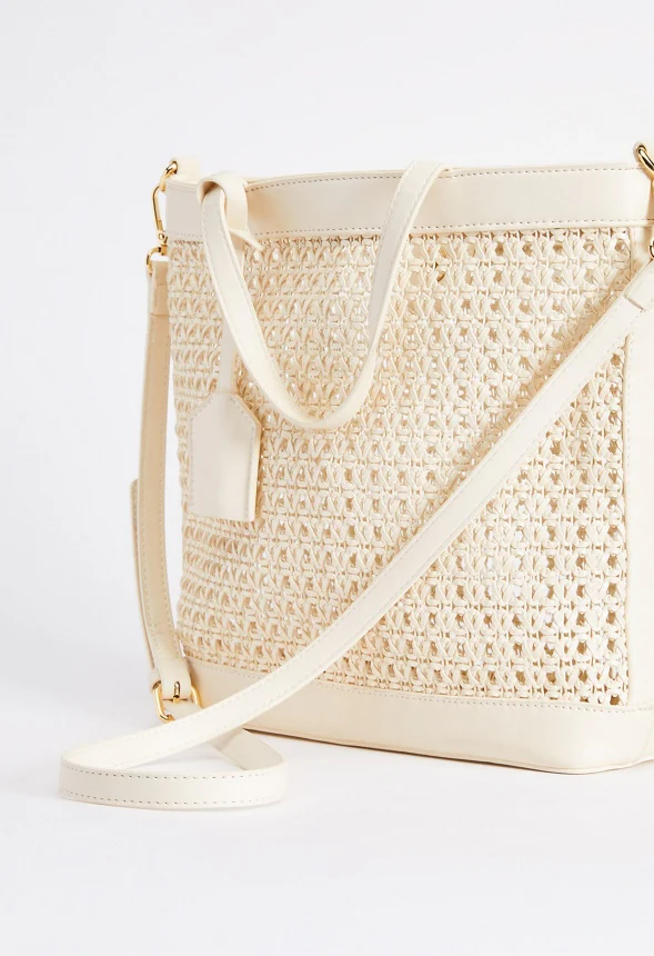 Woven Crossbody Tote - Image 5