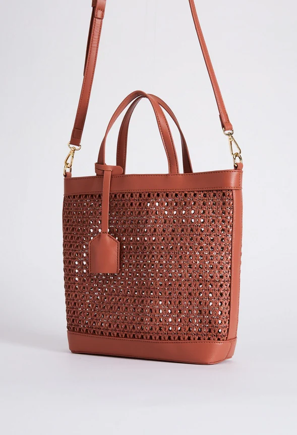 Woven Crossbody Tote - Image 2