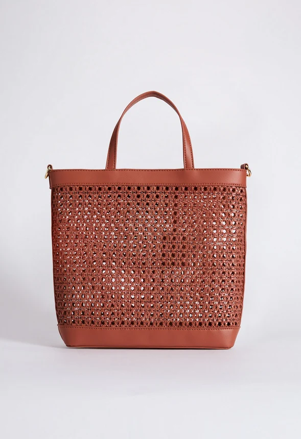 Woven Crossbody Tote - Image 4