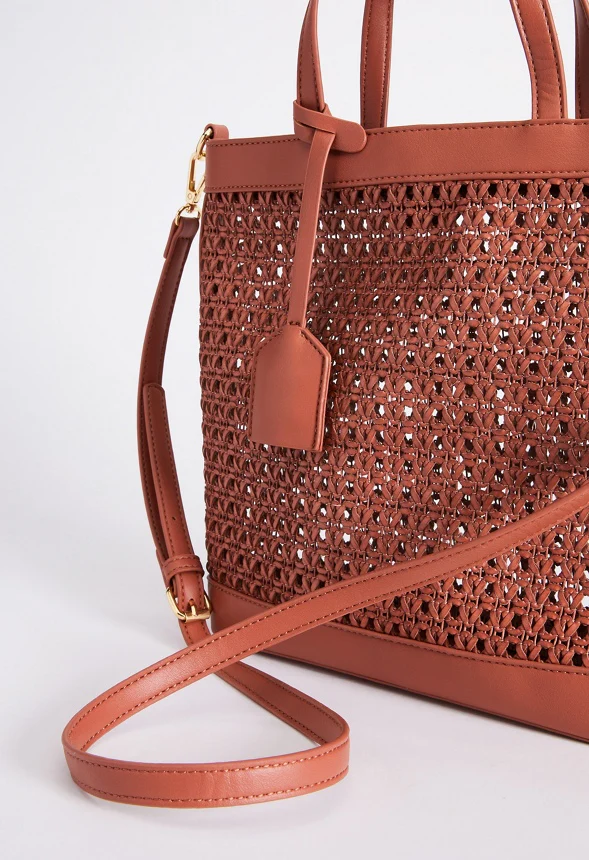Woven Crossbody Tote - Image 5